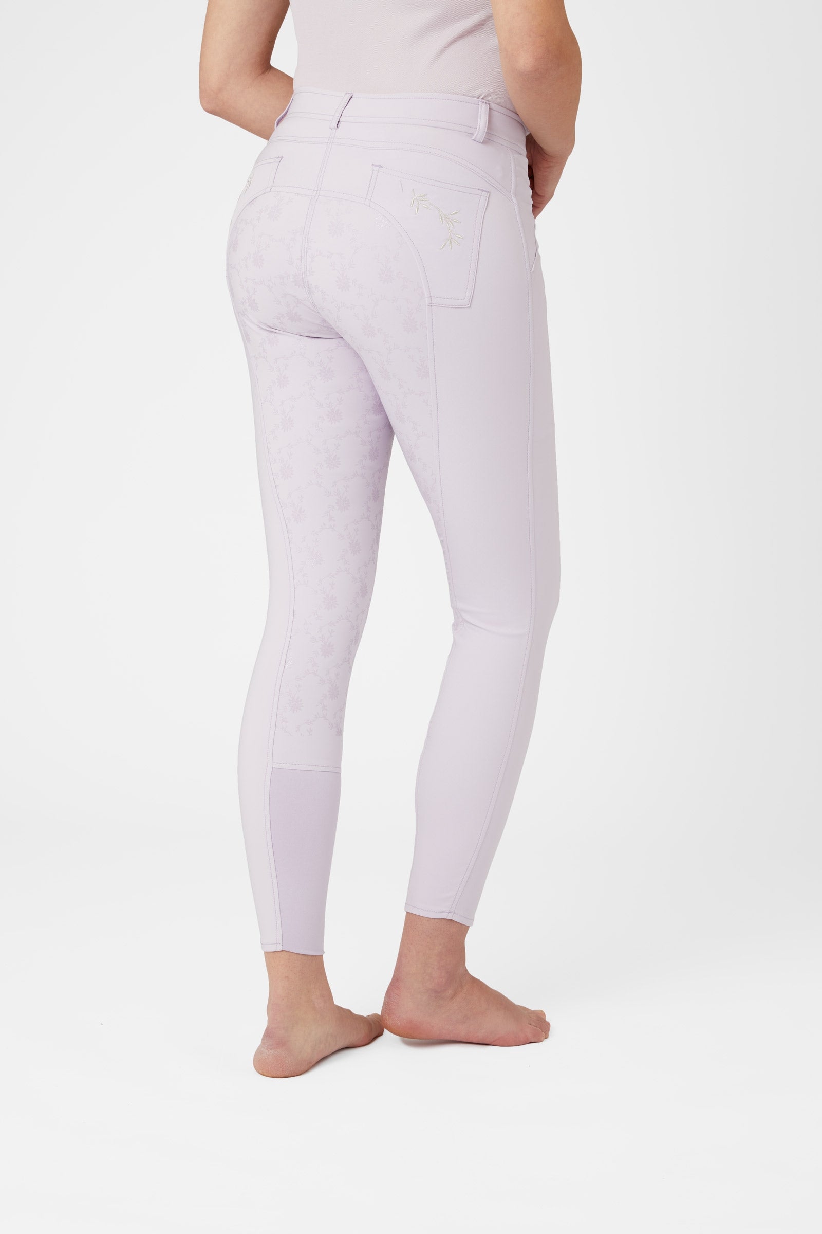 Horze Kaitlin ridebukser silikonegrip og blomsterdetalje, damemodel Womens Breeches