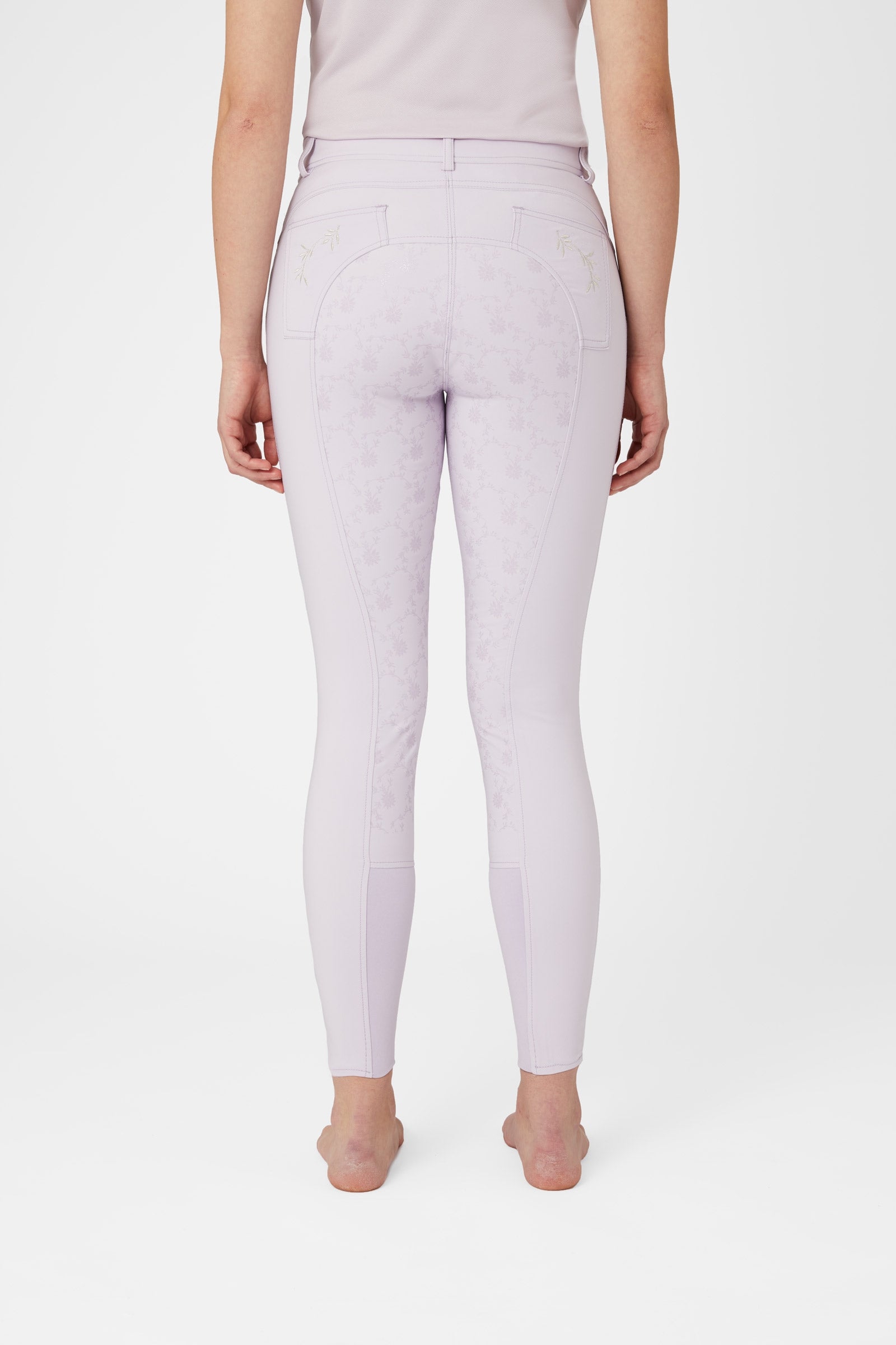 Horze Kaitlin Women's Full Seat Breeches with Flower Detail Womens Breeches