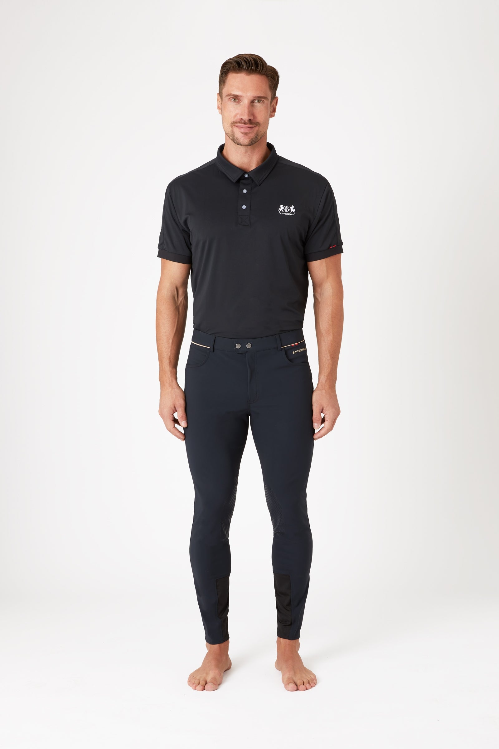 B Vertigo Damien Men's Knee Patch Breeches Mens Riding Clothing
