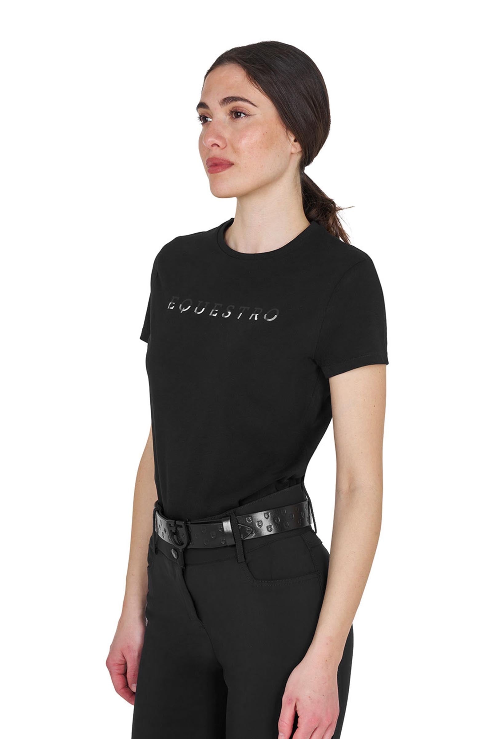 Equestro SS2026 Women's Logo Lamina Cotton T-Shirt Women’s Riding Clothing
