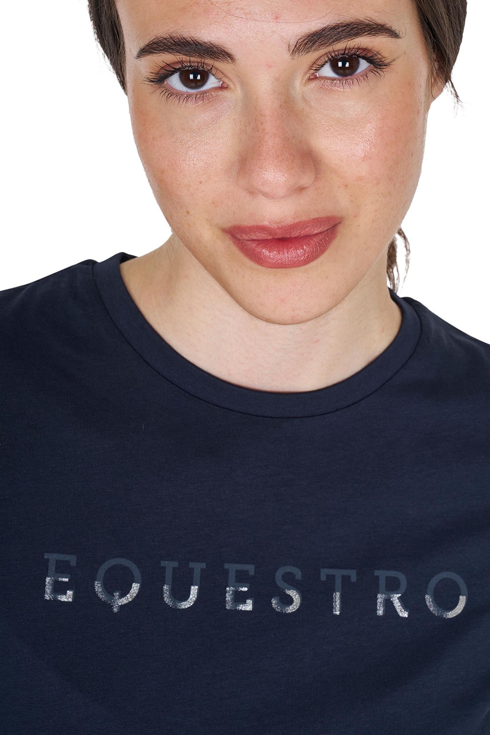 Equestro SS2026 Women's Logo Lamina Cotton T-Shirt Women’s Riding Clothing