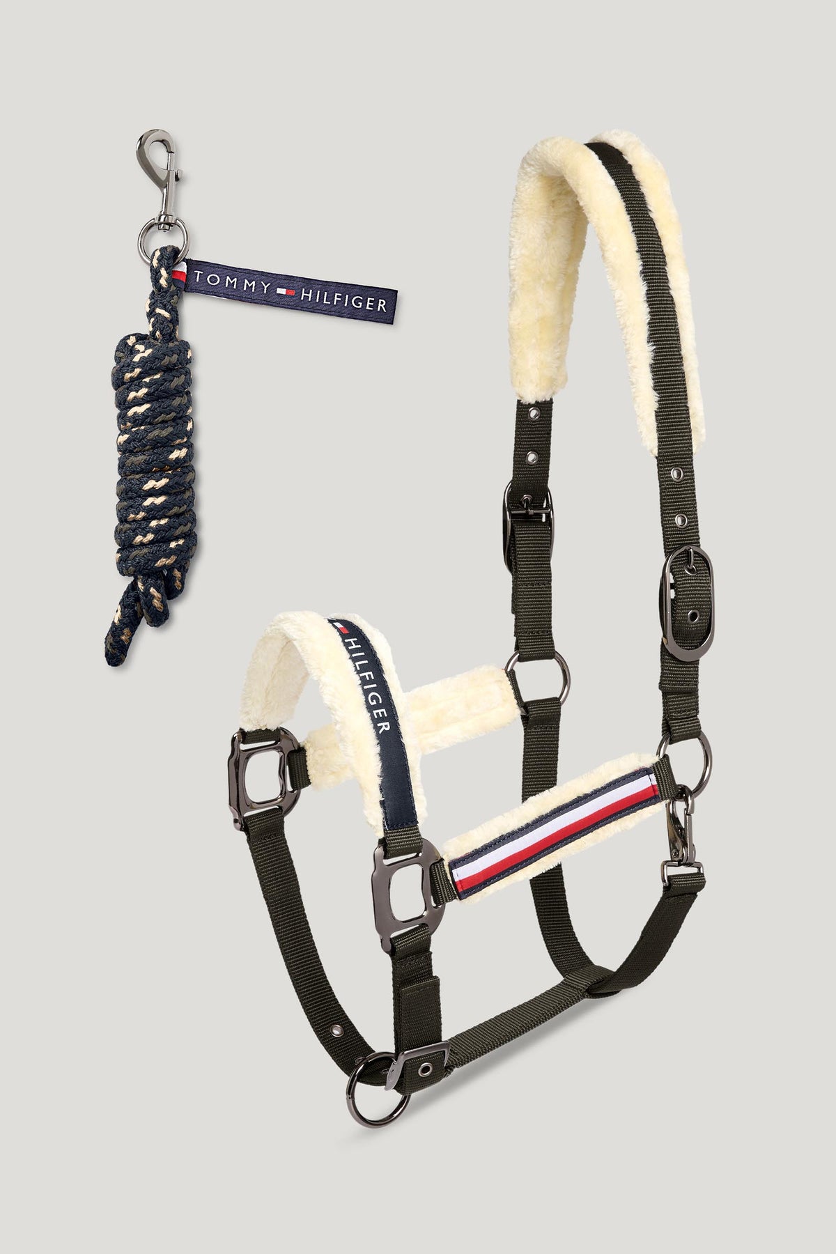 Tommy Hilfiger Equestrian Yale Set Faux Fur Halter Rope Halters & Leads