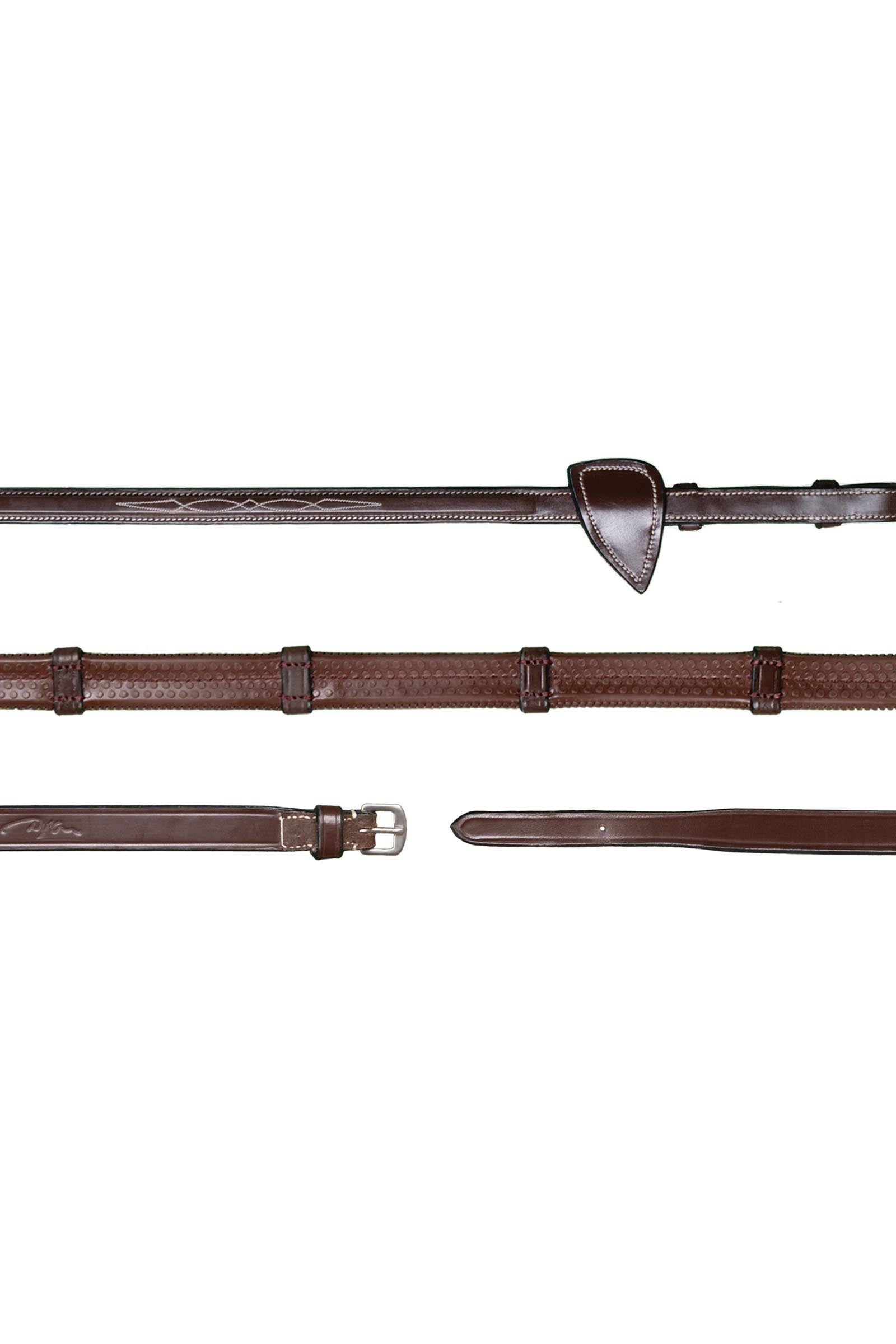 Dy'on US-Collection gummitøjler 13 mm med 7 læderstop Trenser & tøjler