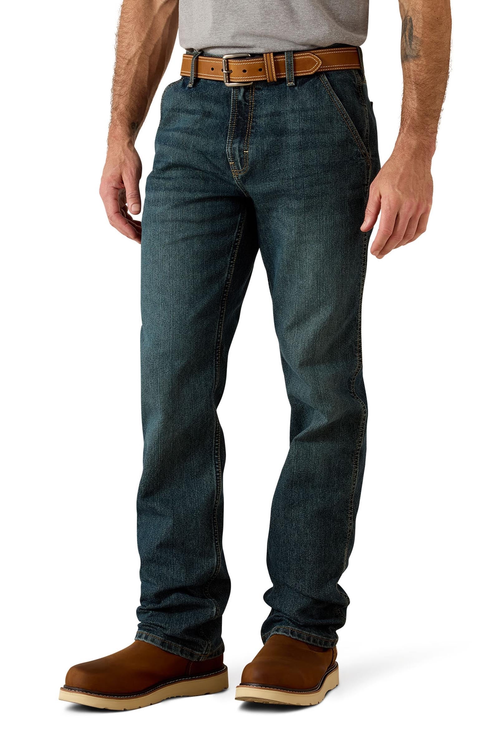 Ariat Rebar M7 Slim DuraStretch Workhorse Herre arbejdsjeans med lige ben Ridetøj til herrer