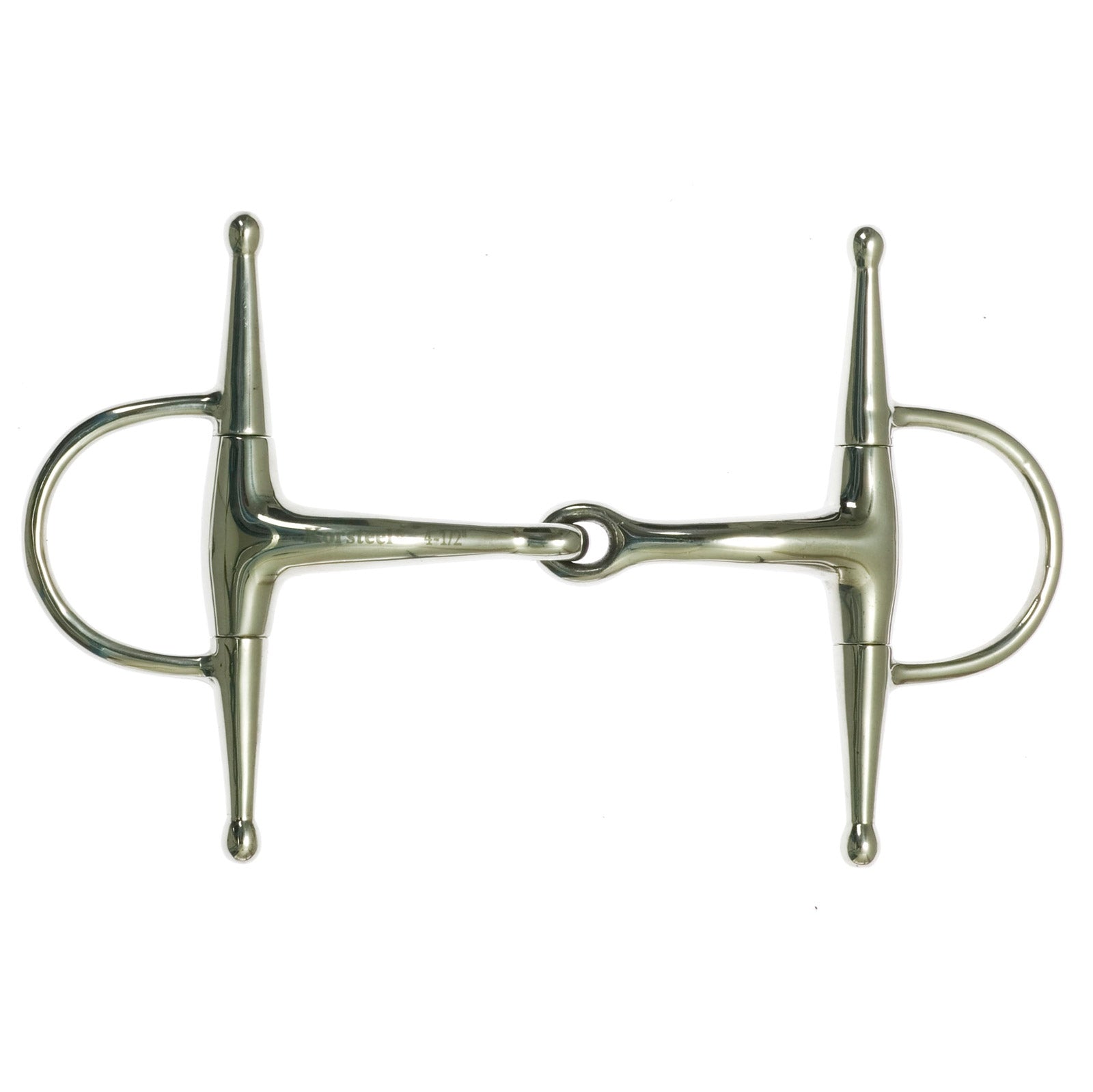 Korsteel Stainless Steel Jointed Full Cheek Snaffle Bit Bid