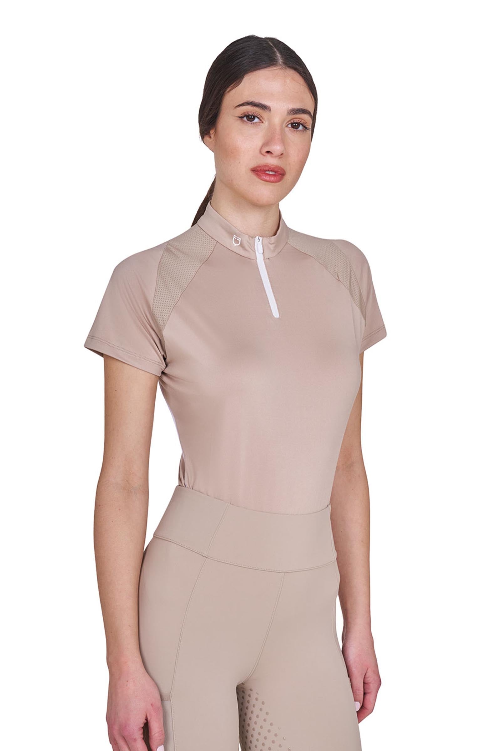 Equestro SS2026 Dame Teknisk polo kortærmet lynlås Ridetøj til dame