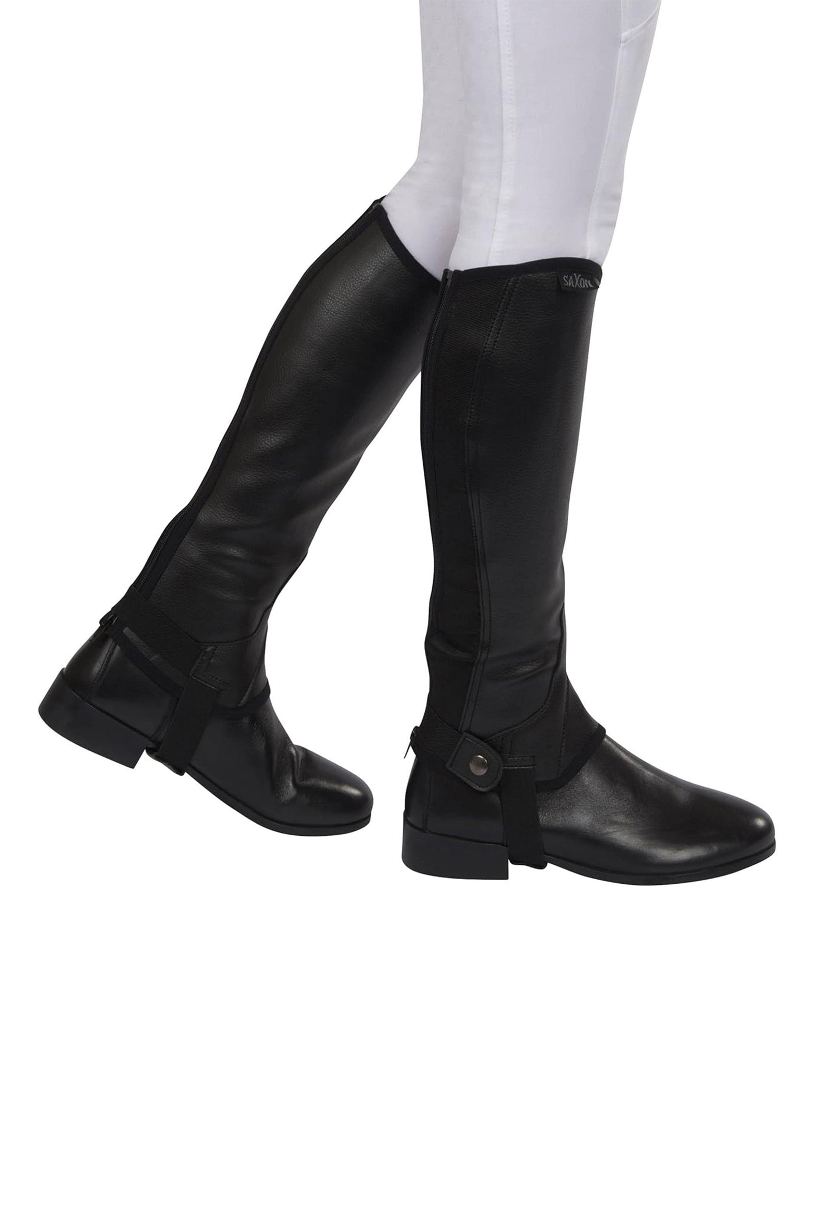 Saxon Equileather Half Chaps, Adult Riding Boots & Riding Shoes