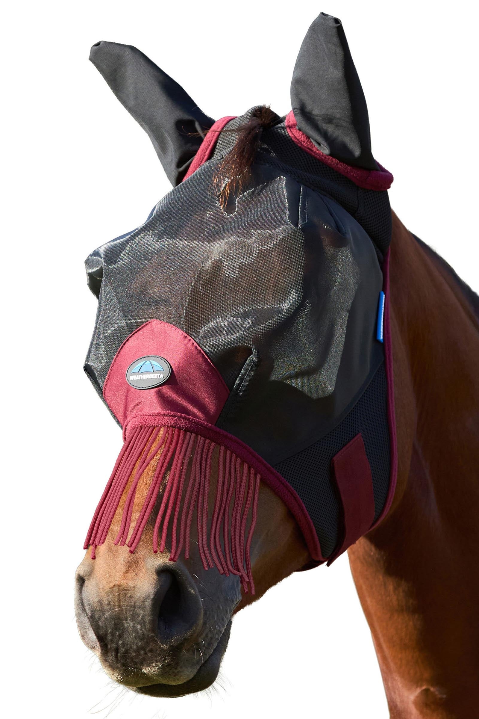 Weatherbeeta Comfitec Fine Mesh Fly Mask With Ears & Tassels Antifly Protection for Horses