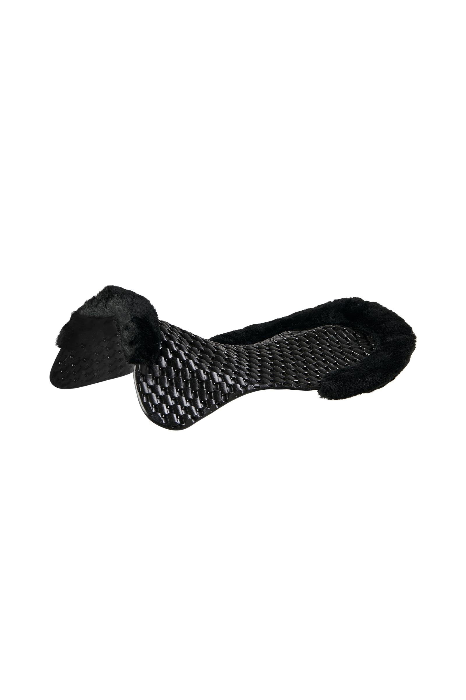 Acavallo skridsikker Respira gelpad med kunstigt lammeskind, flad Sadelunderlag