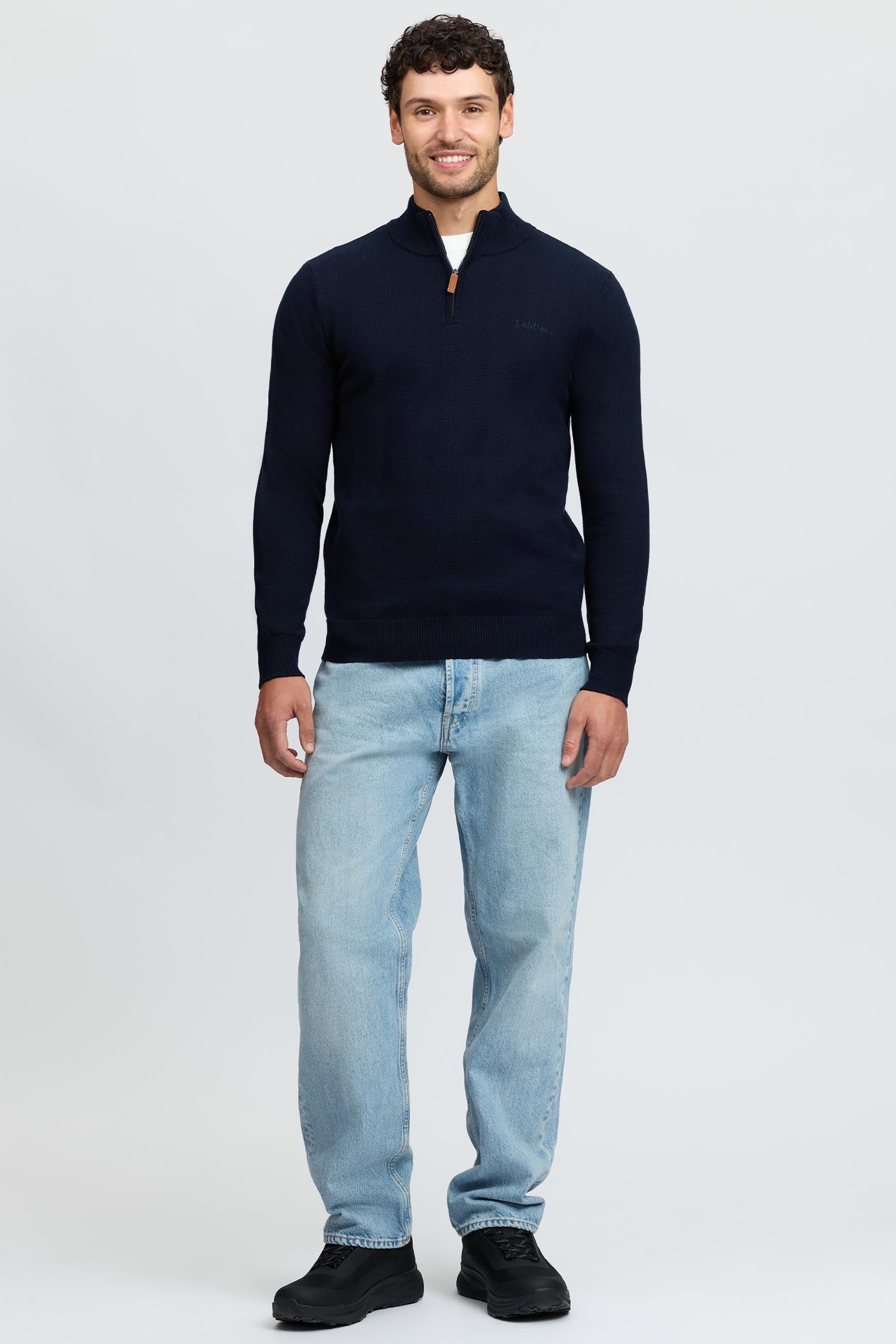 LeMieux Men´s Quarter Zip Knit Sweater Mens Riding Clothing