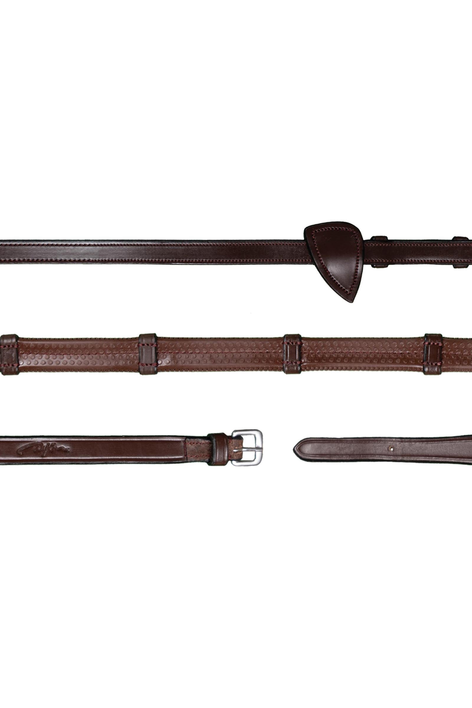 Dy'on New English Collection gummitøjler 13 mm med 7 læderstop Trenser & tøjler