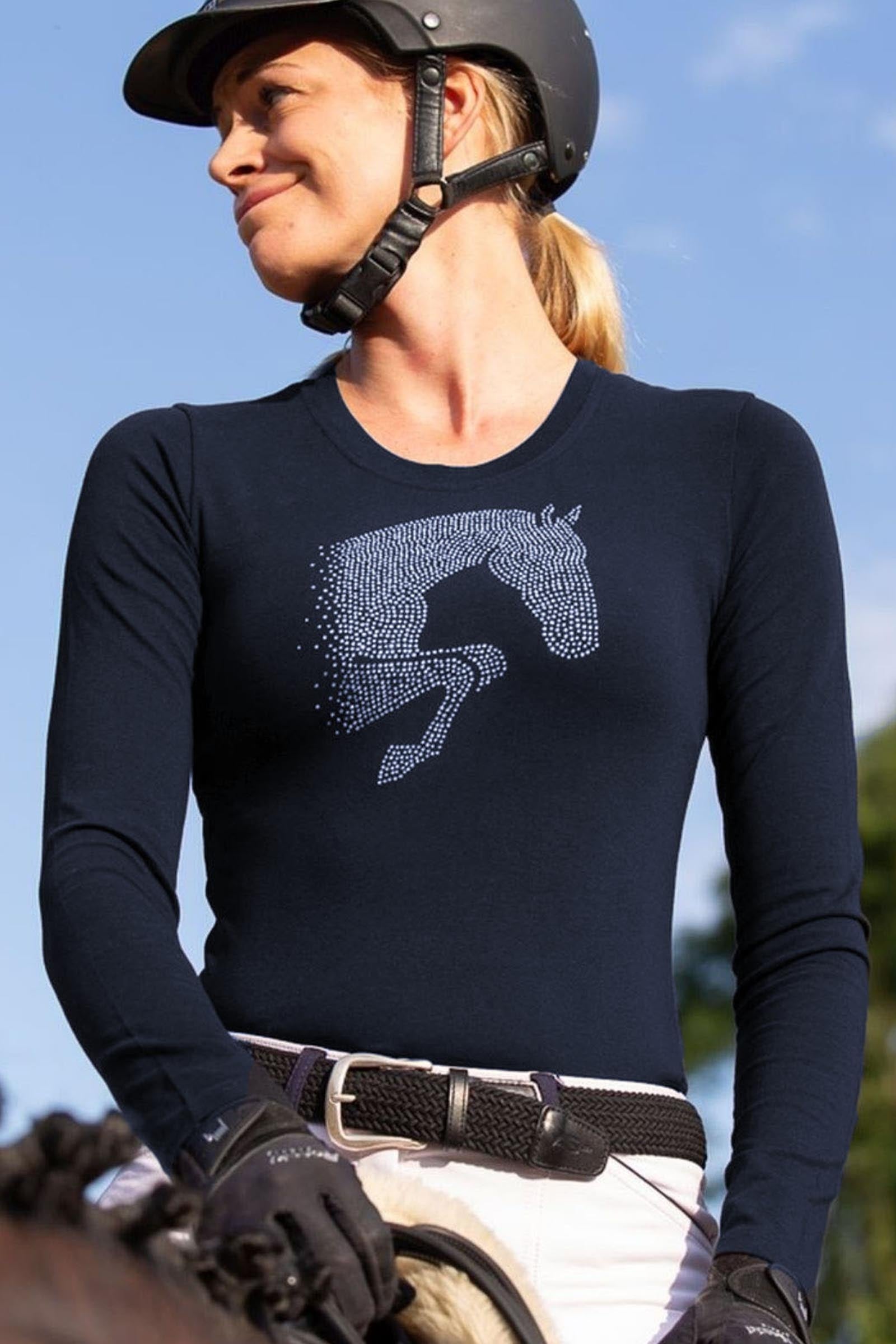 Cavalliera Riding Cotton Top Jumping Star, Women's Long Sleeve Women’s Riding Clothing