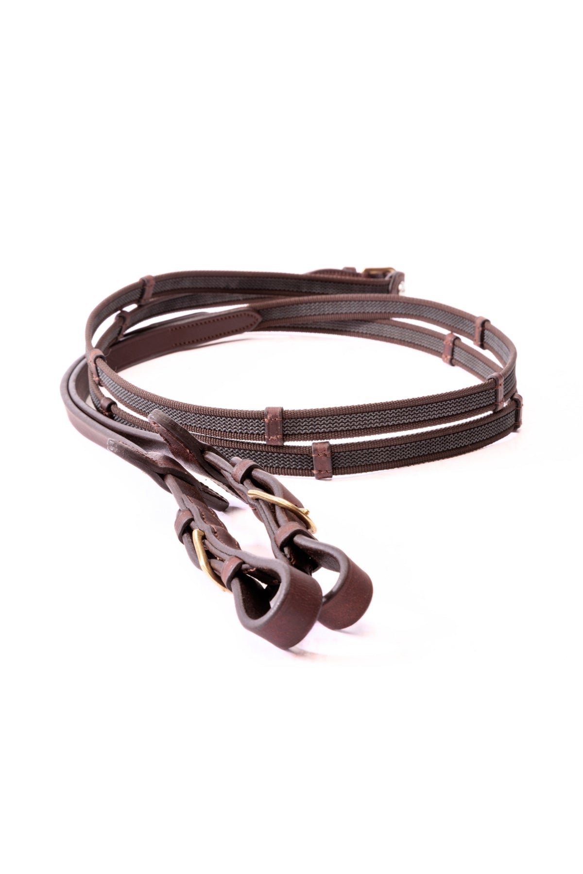 Kavalkade Rubberised Reins With 5 Stops, Oiled, 16 mm Bridles & Reins