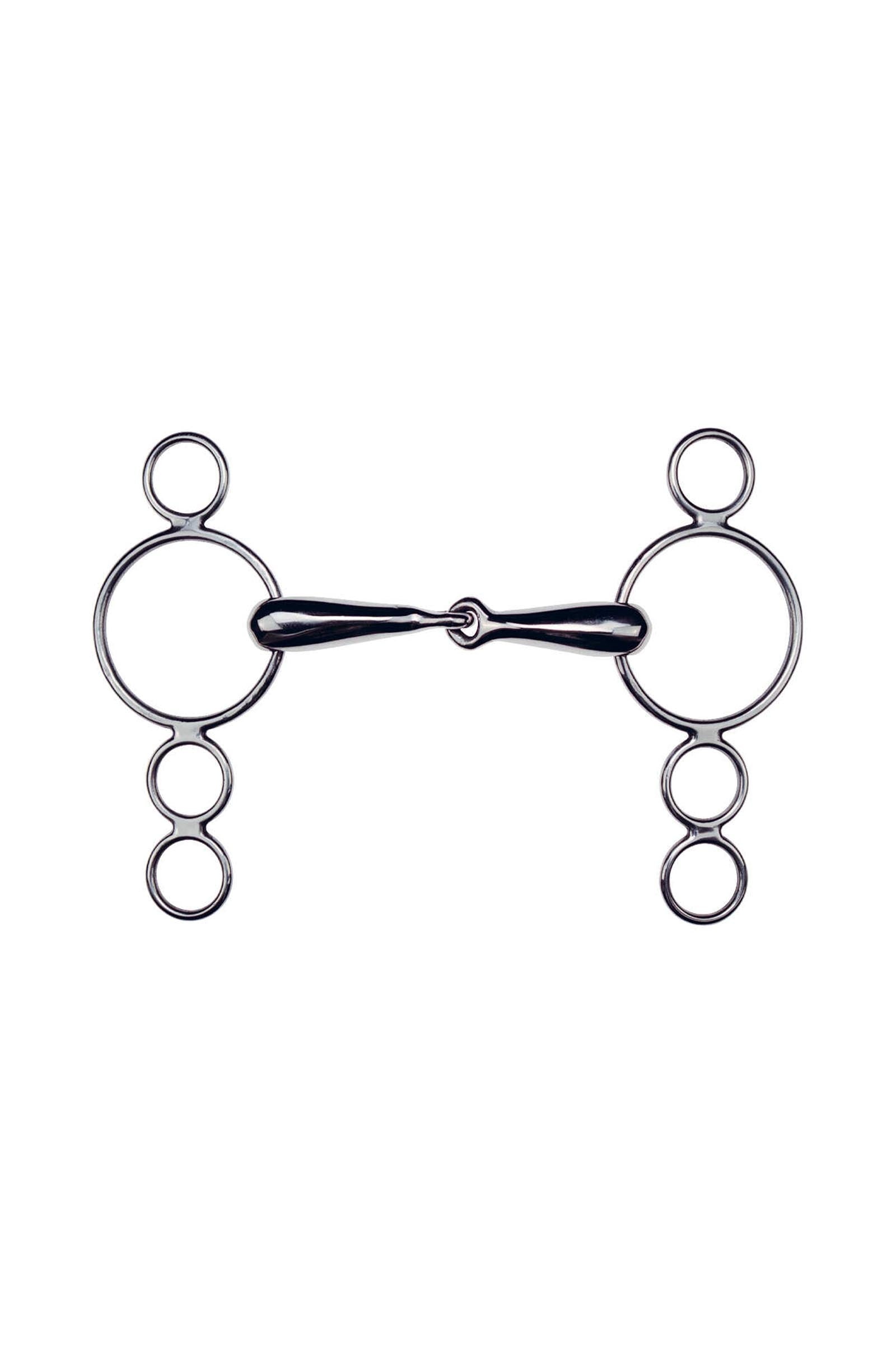 Feeling FEELING Adjustable Bit 4 Rings with thick Barrels Horse Bits