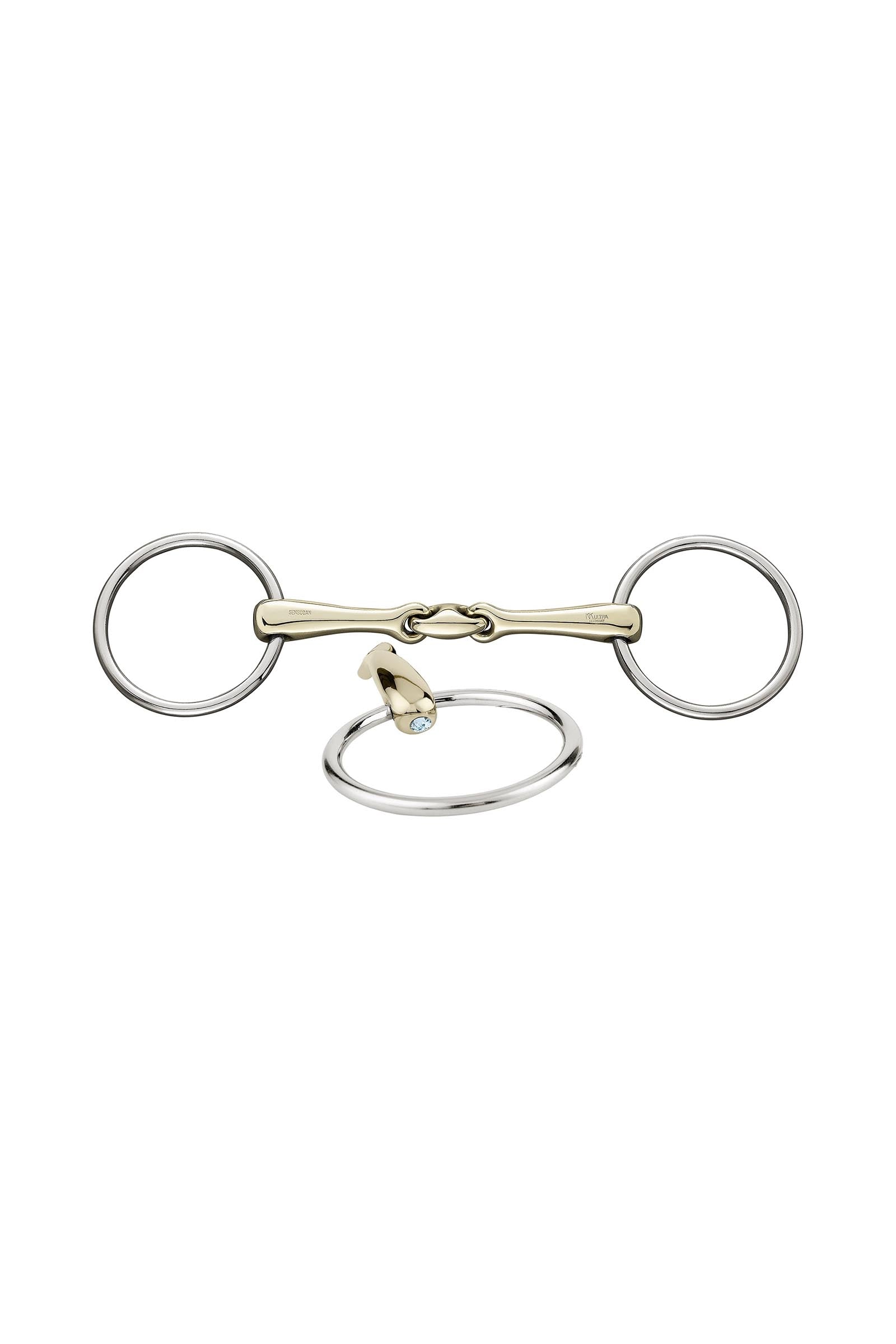 Sprenger KK Ultra trensebid, dobbeltleddet, 16 mm, Sensogan, med krystaller Bid