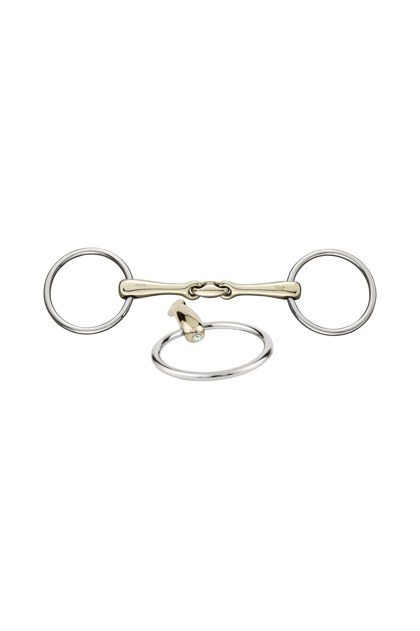 Sprenger KK Ultra trensebid, dobbeltleddet, 16 mm, Sensogan, med krystaller Bid