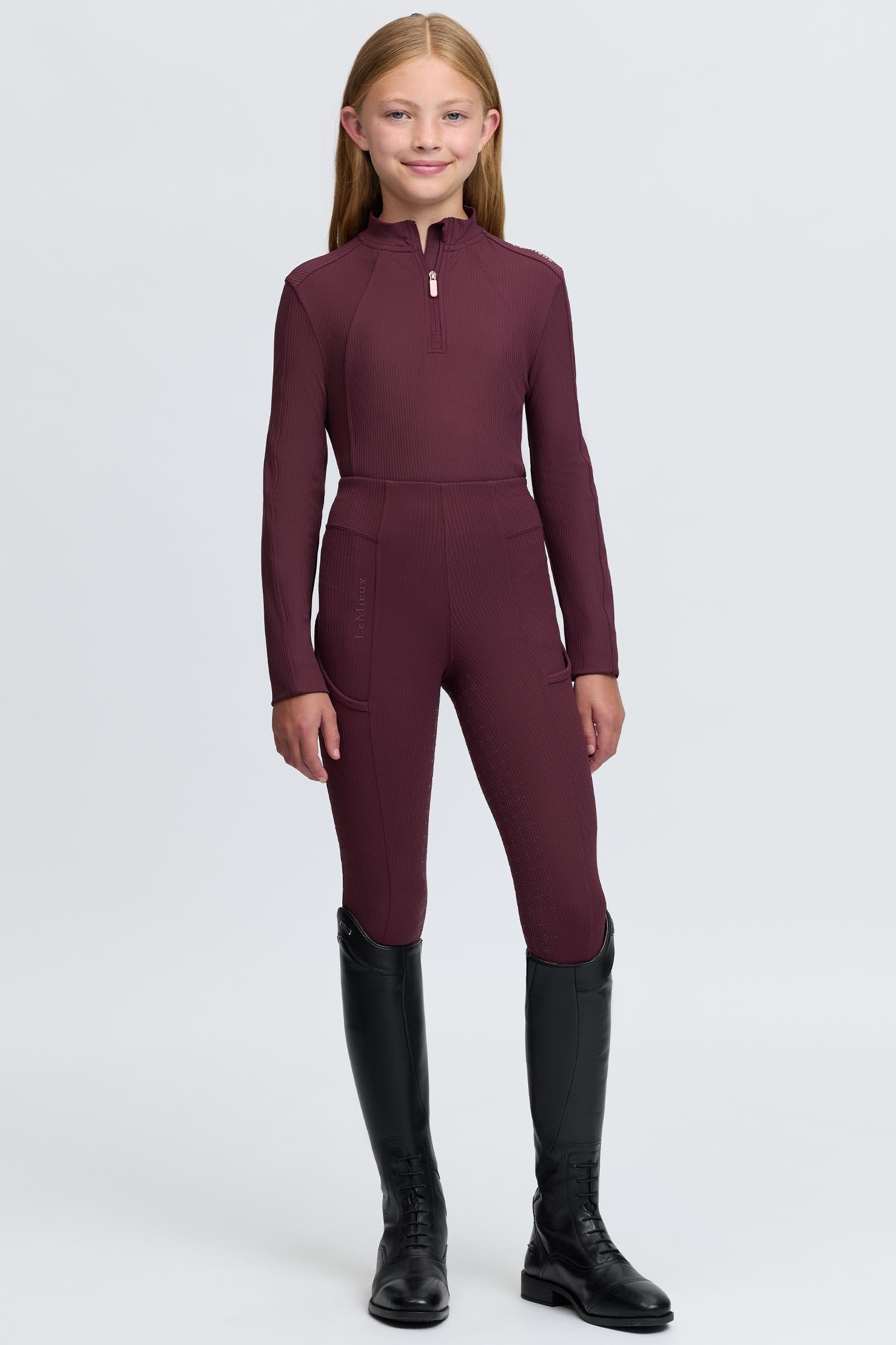 LeMieux Young Rider Raye Ribbed Base Layer w. UV Protection Kids Apparel