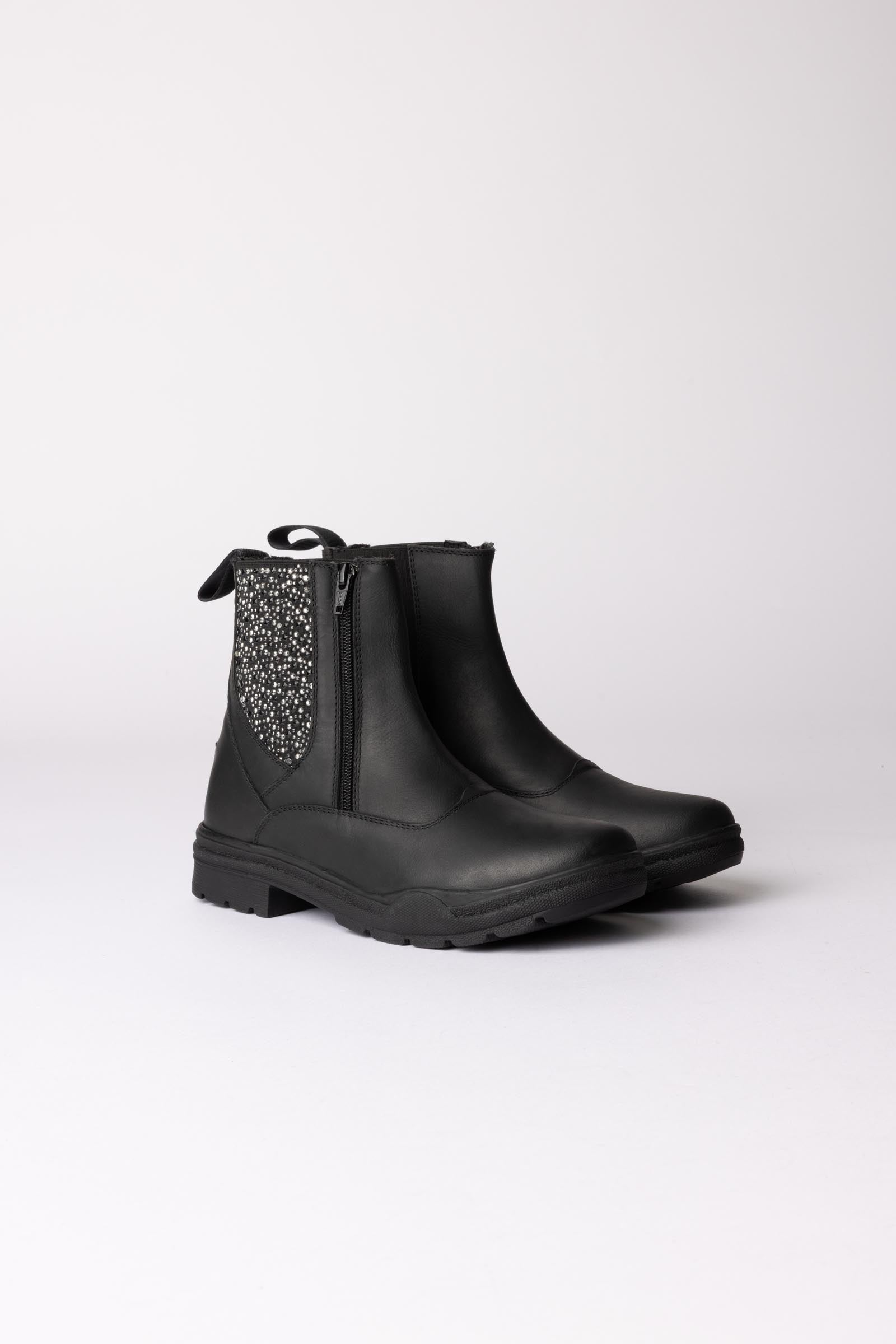 Horze Sporty Vegan Leather Jodhpur Boots With Crystal-Look Details Riding Boots & Riding Shoes