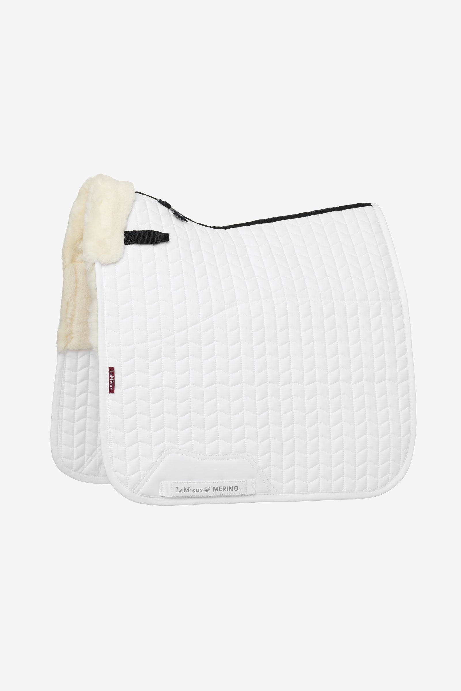 LeMieux Merino+ Dressurunderlag, halvforet Sadelunderlag