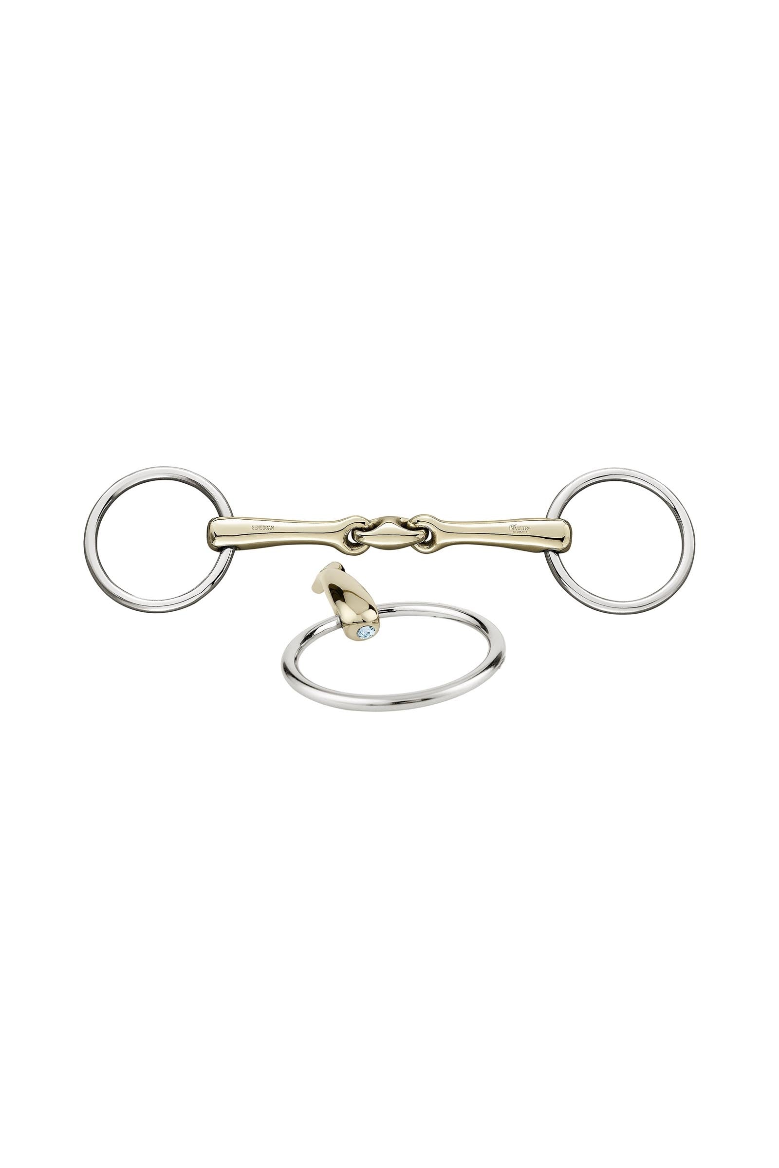 Sprenger KK Ultra bridon, dobbeltleddet, 14 mm, Sensogan, med krystaller Bid