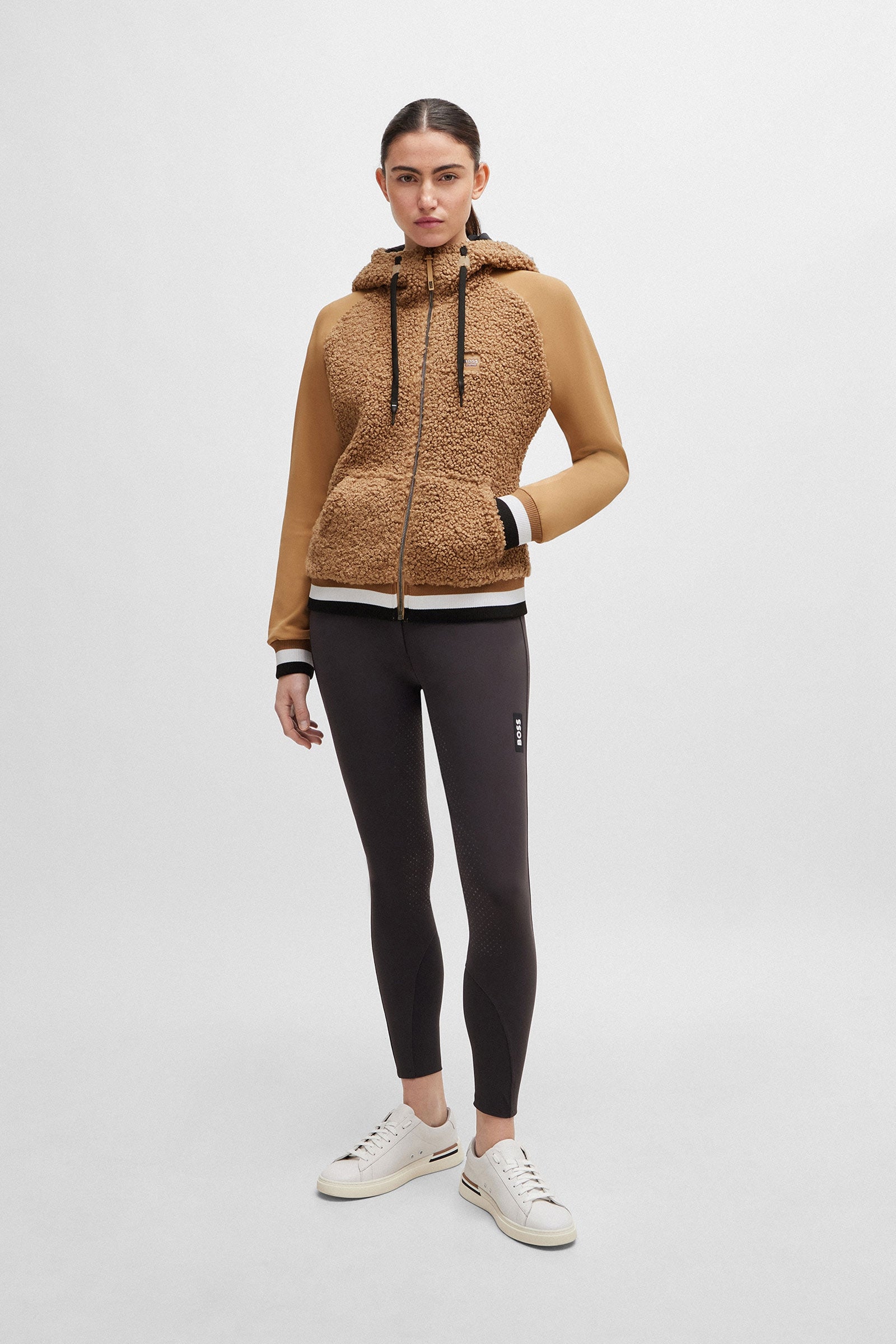 Boss Riva Teddy Hybrid Zip Hoodie Women’s Riding Clothing