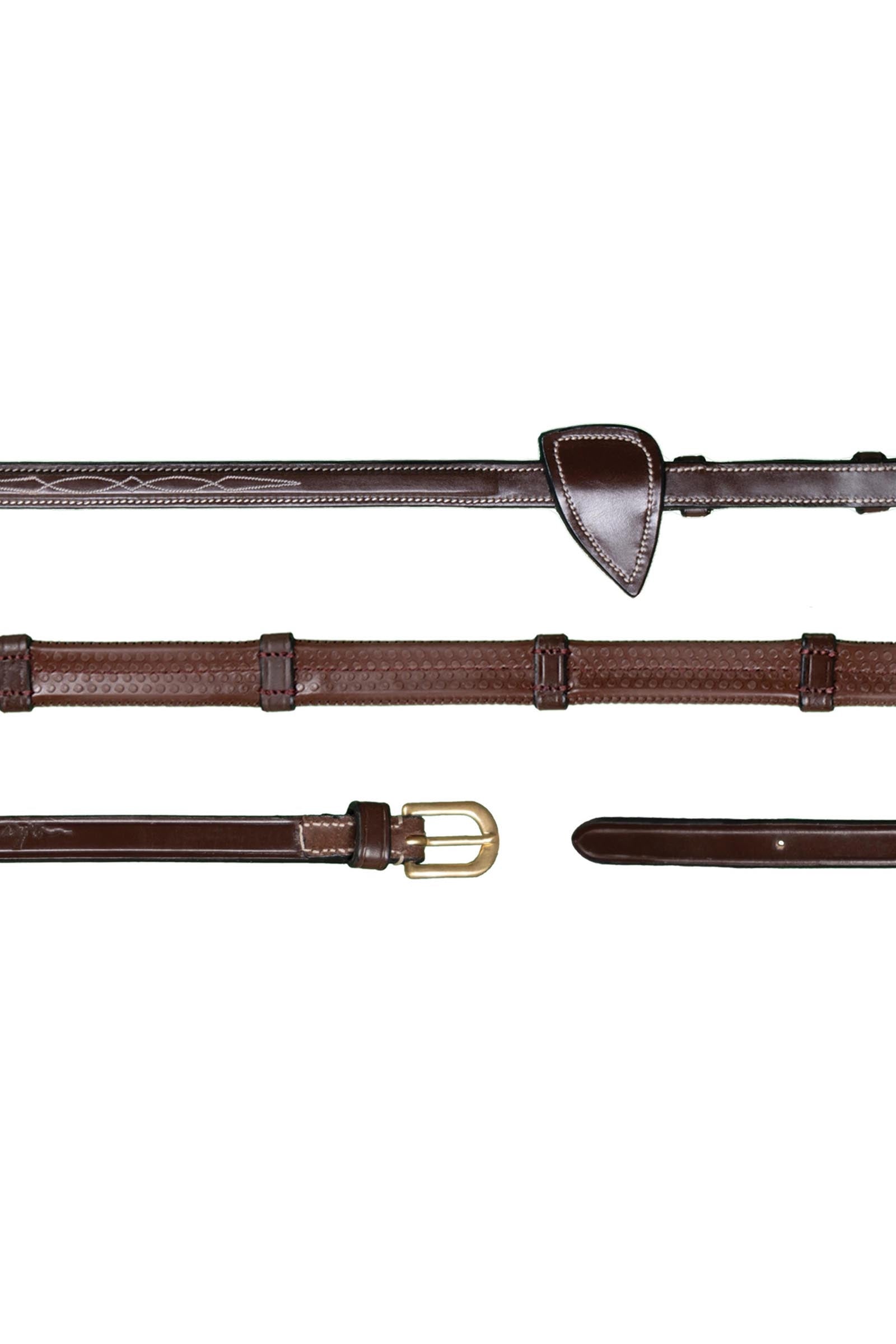 Dy'on D-Collection gummitøjler 13 mm med 7 læderstop Trenser & tøjler