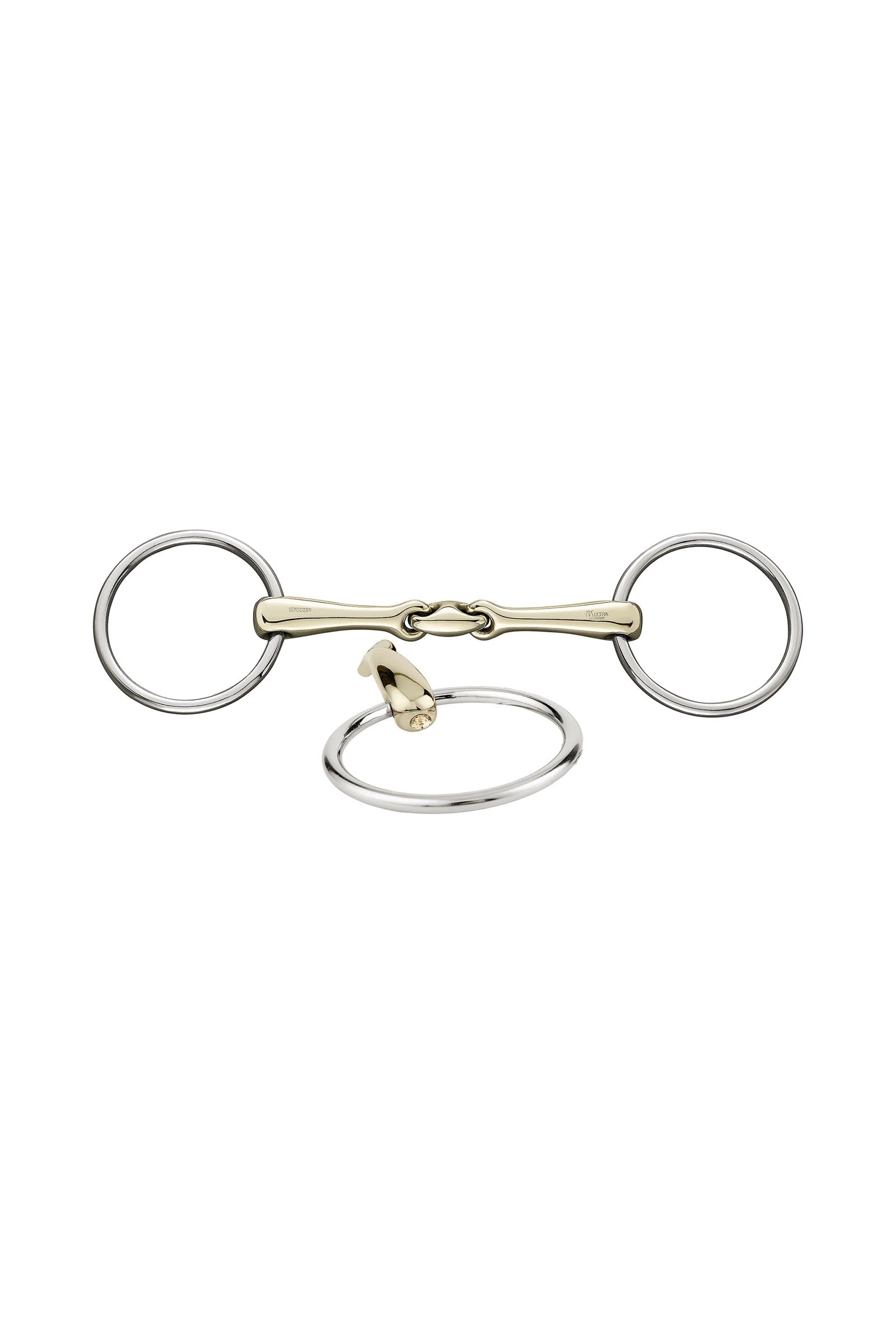 Sprenger KK Ultra trensebid, dobbeltleddet, 14 mm, Sensogan, med krystaller Bid