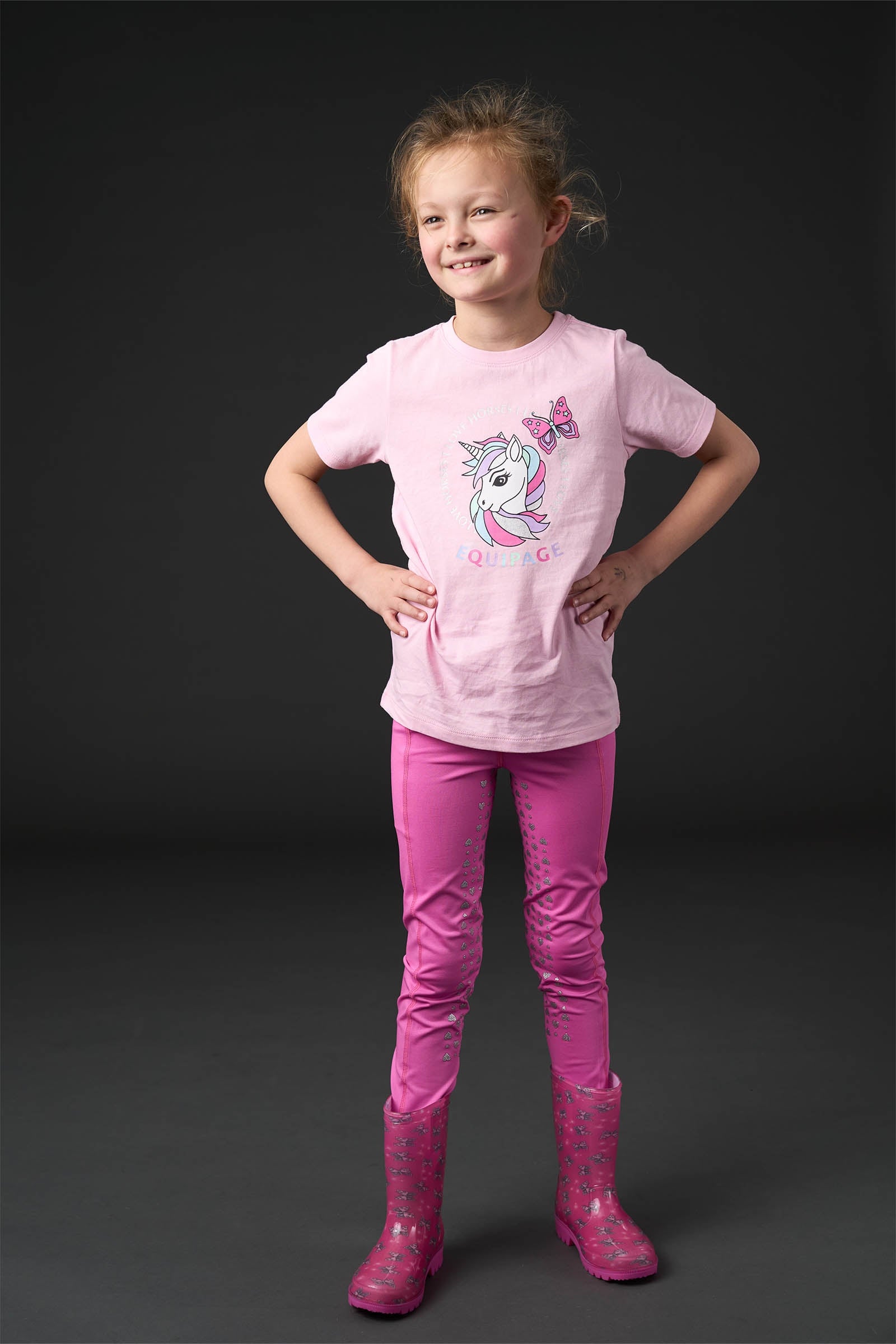 Equipage Molly Kid´s´ Fullgrip Riding Tights With Glitter Kids Apparel