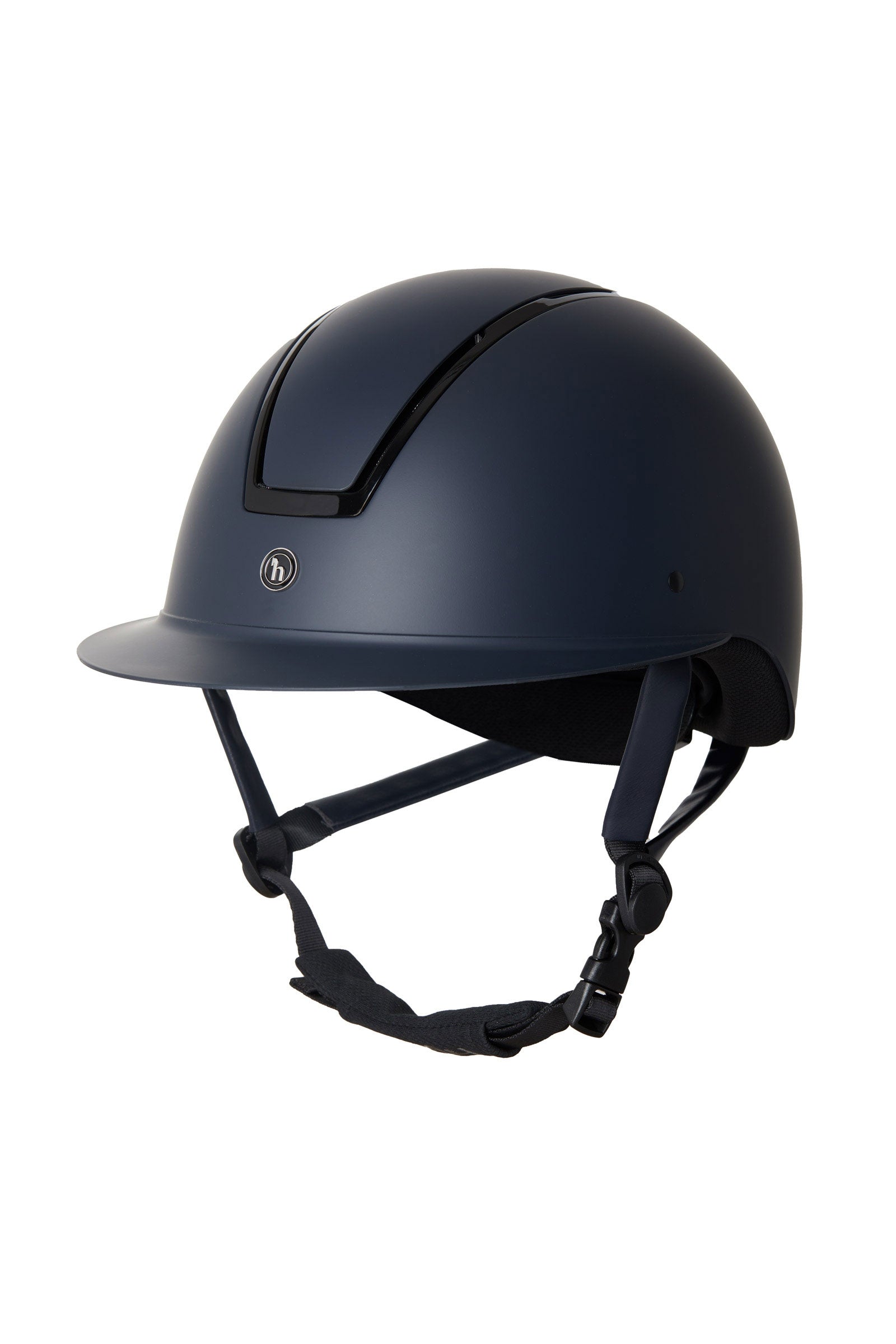 Horze Noir Riding Helmet II with Shiny Frame & Sun Visor Safety Equipment