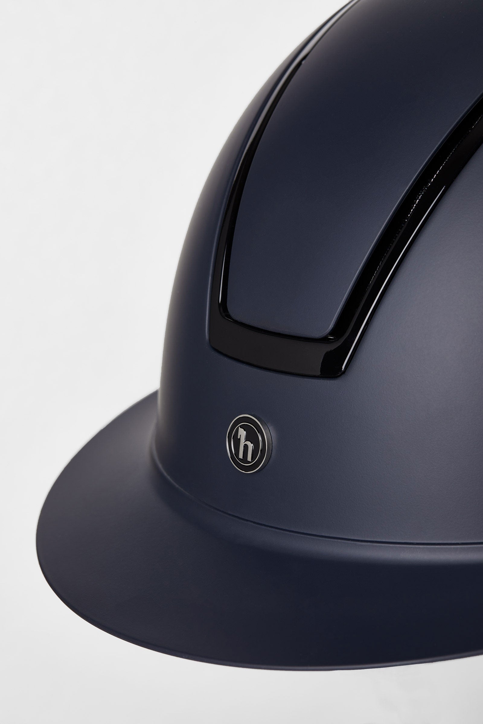 Horze Noir Riding Helmet II with Shiny Frame & Sun Visor Safety Equipment