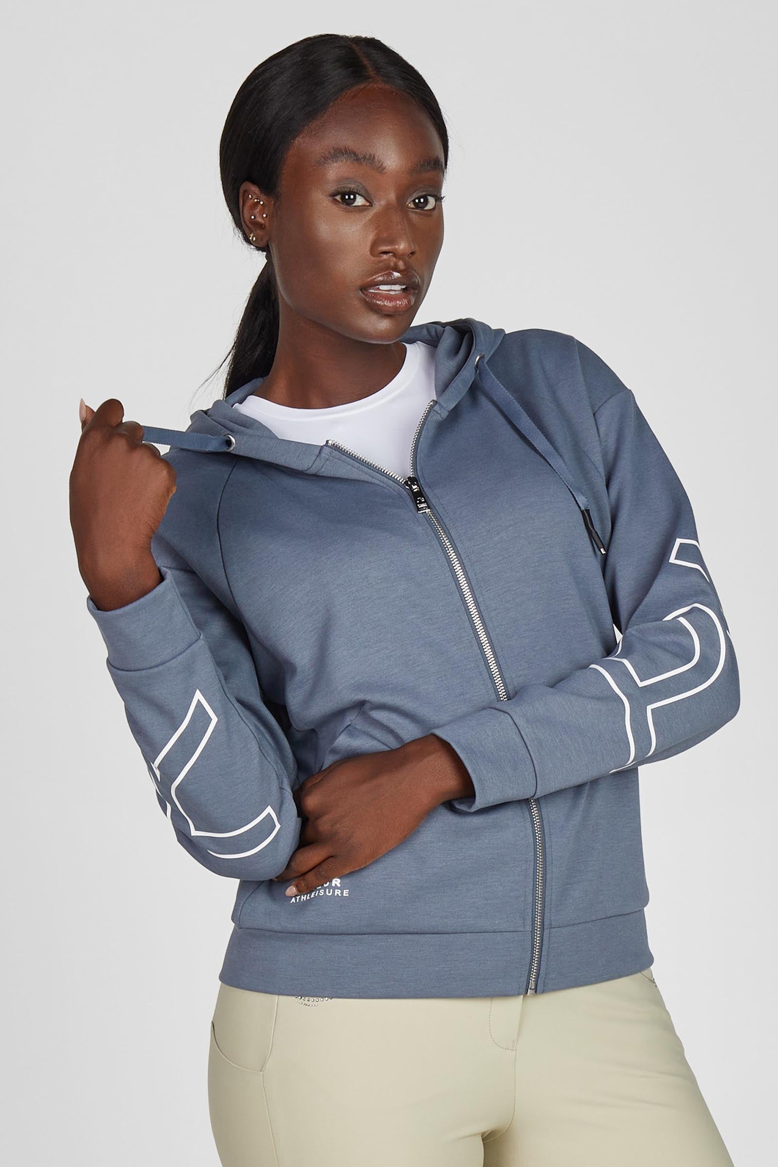 Pikeur dame oversized hætte sweatjakke Ridetøj til dame