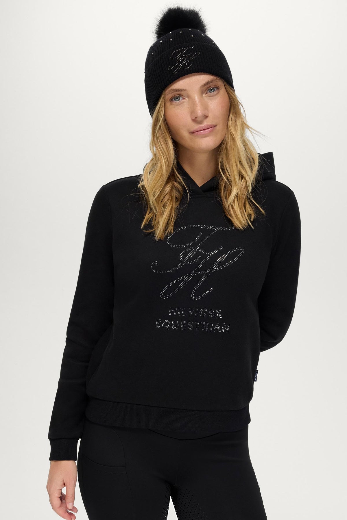 Tommy Hilfiger Equestrian Estelle Women Rhinestone Hoodie Women’s Riding Clothing