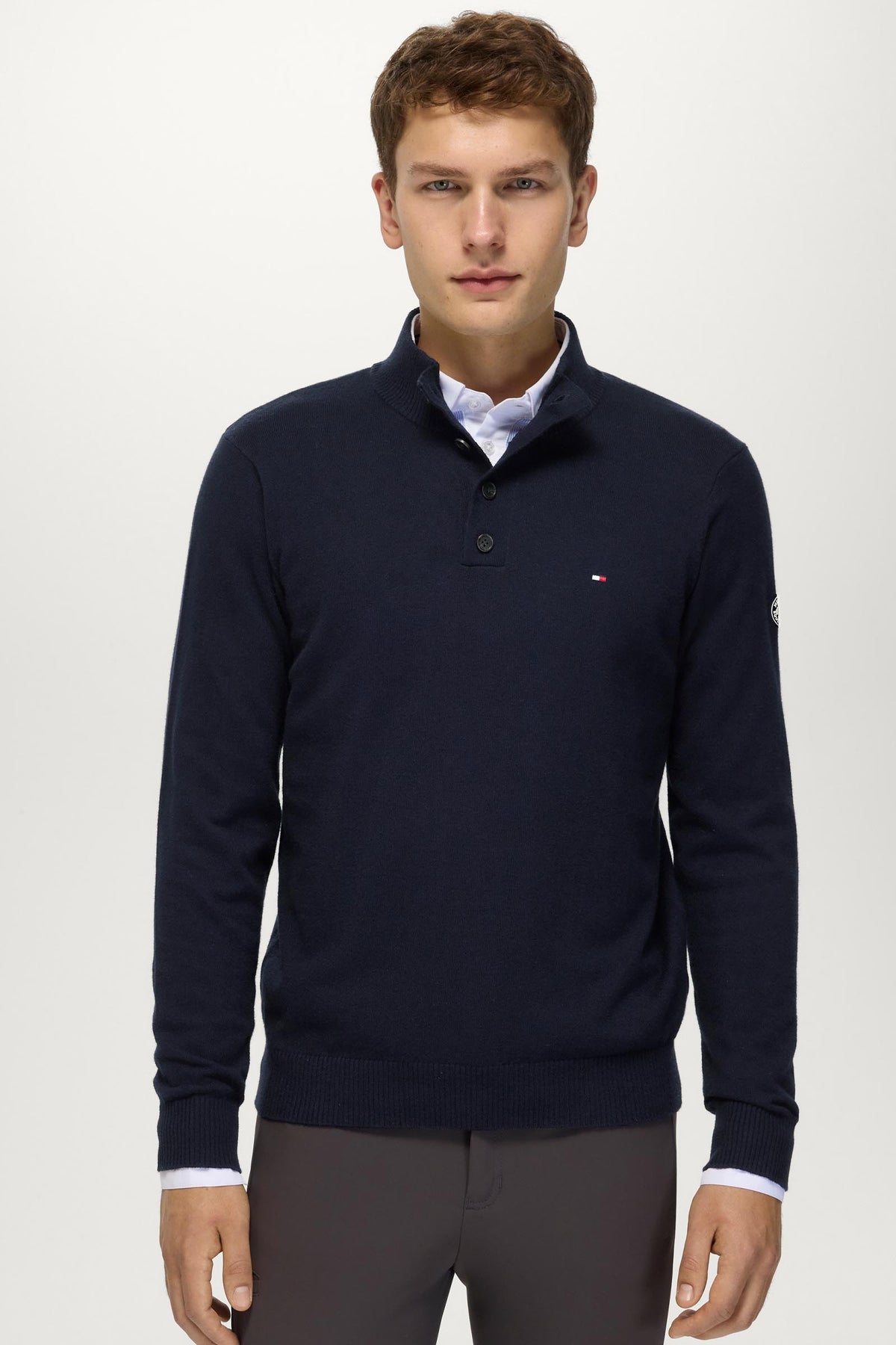 Tommy Hilfiger Equestrian Scott Men 1/4 Button Sweater Mens Riding Clothing