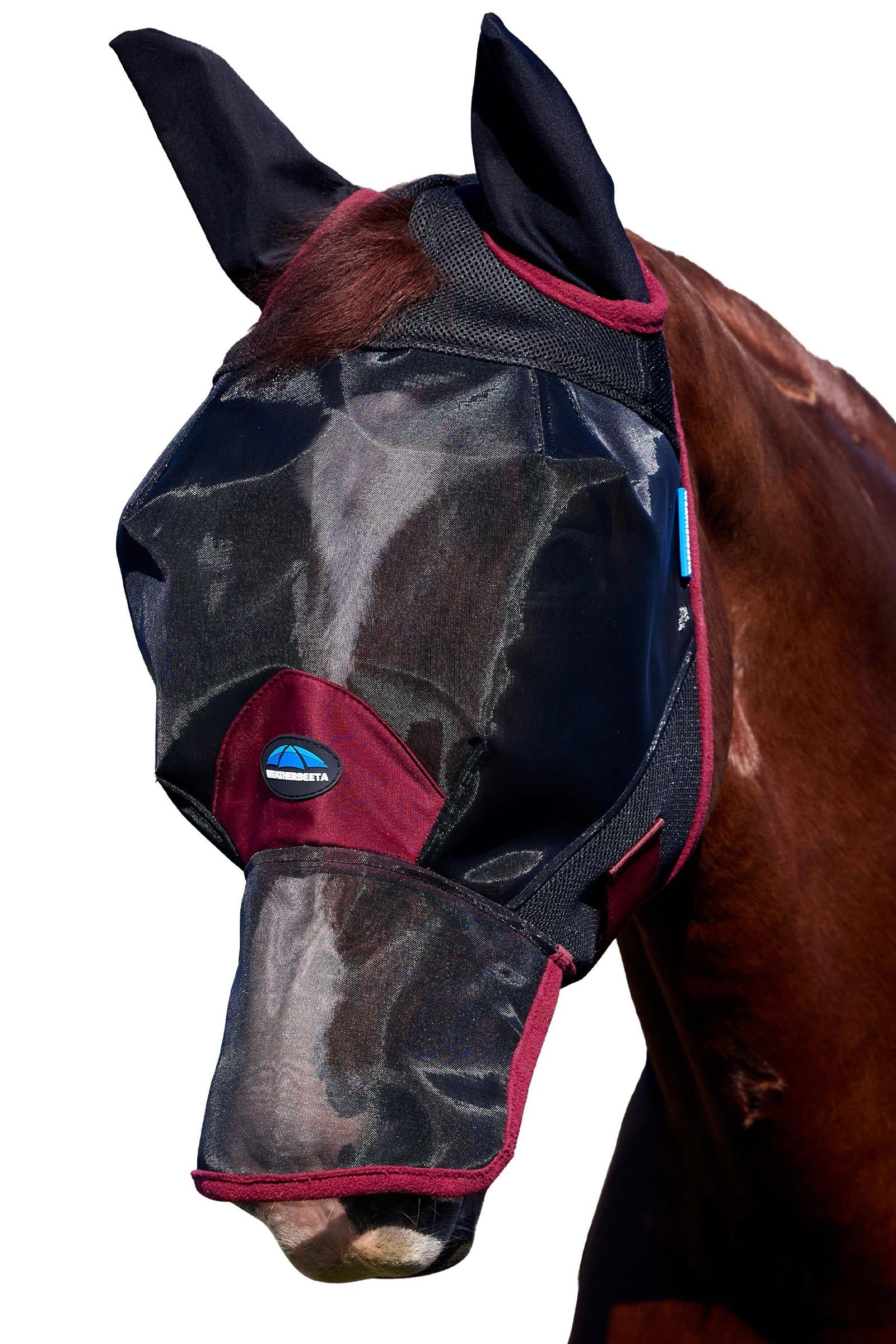 Weatherbeeta Comfitec Fine Mesh Fly Mask With Ears & Nose Antifly Protection for Horses
