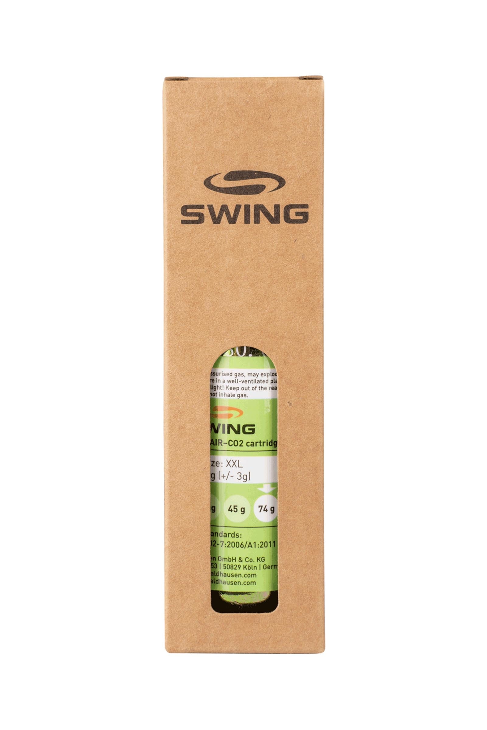 SWING Cartridge CO2 for SWING P25 AIR, XXl, 74g Safety Equipment