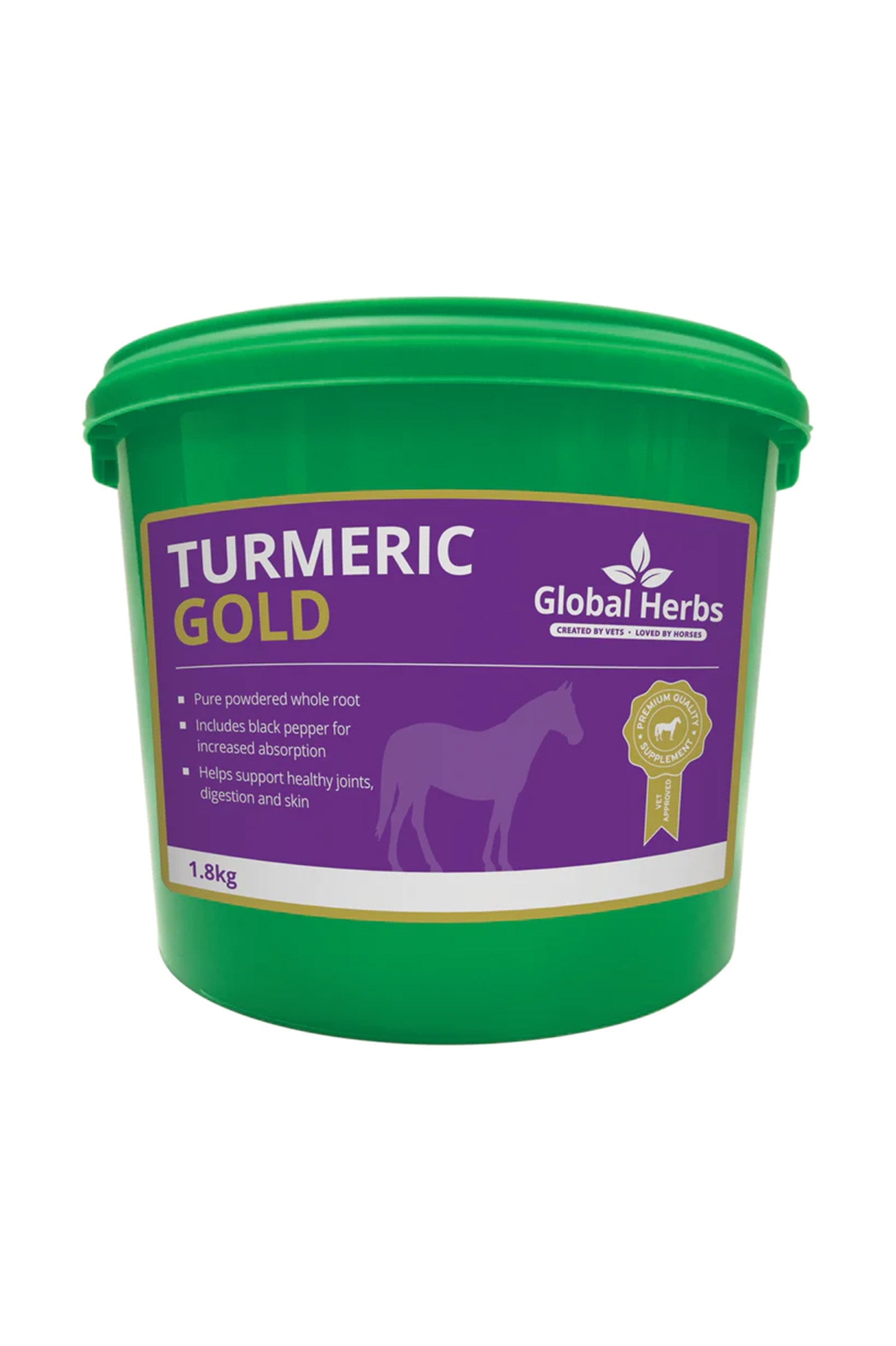 Global Herbs Turmeric Gold 1.8kg Horse Feed & Nutrition