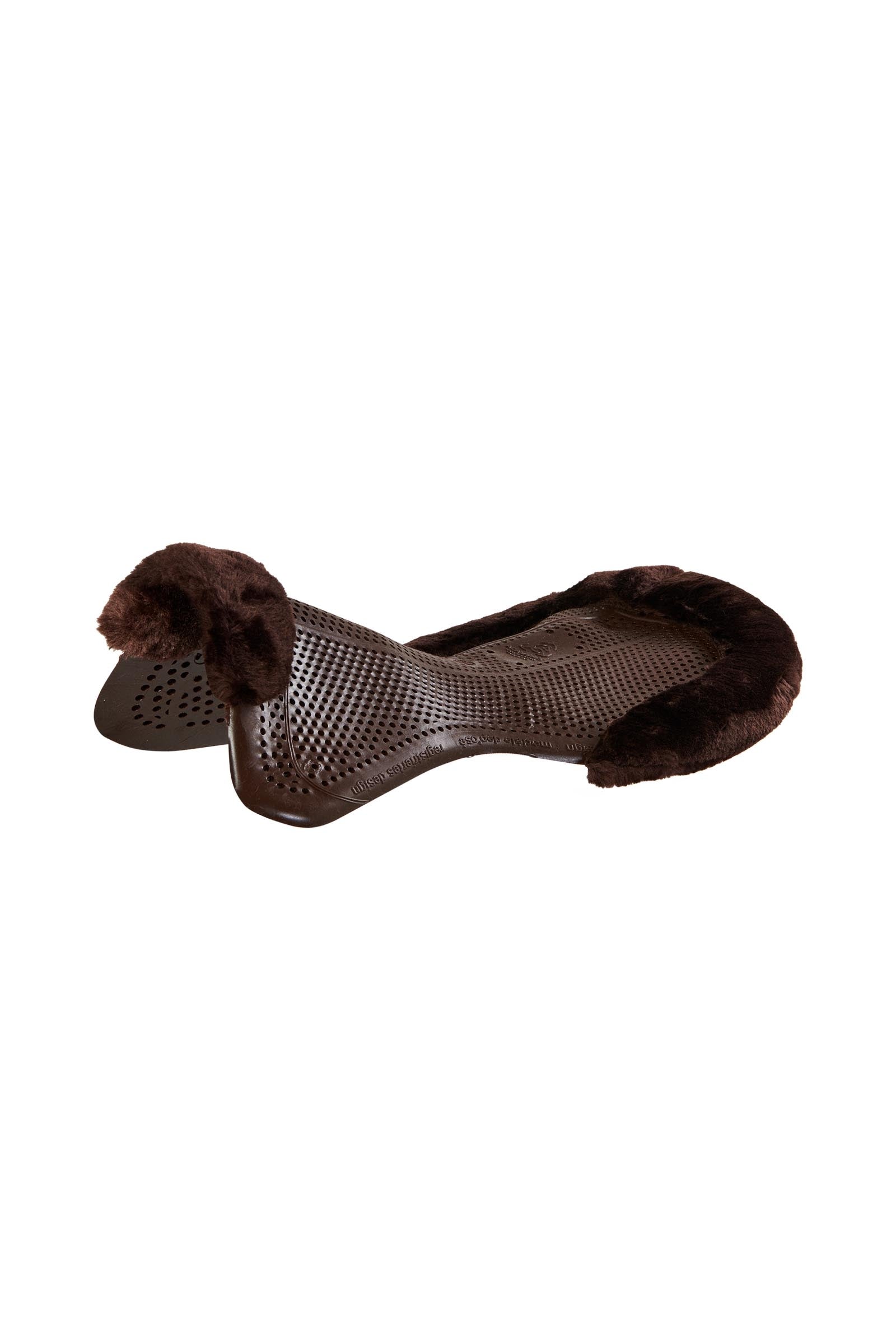 Acavallo Gel Non Slip Classic With Faux Sheepskin Cut-Out Flat Saddle Pads