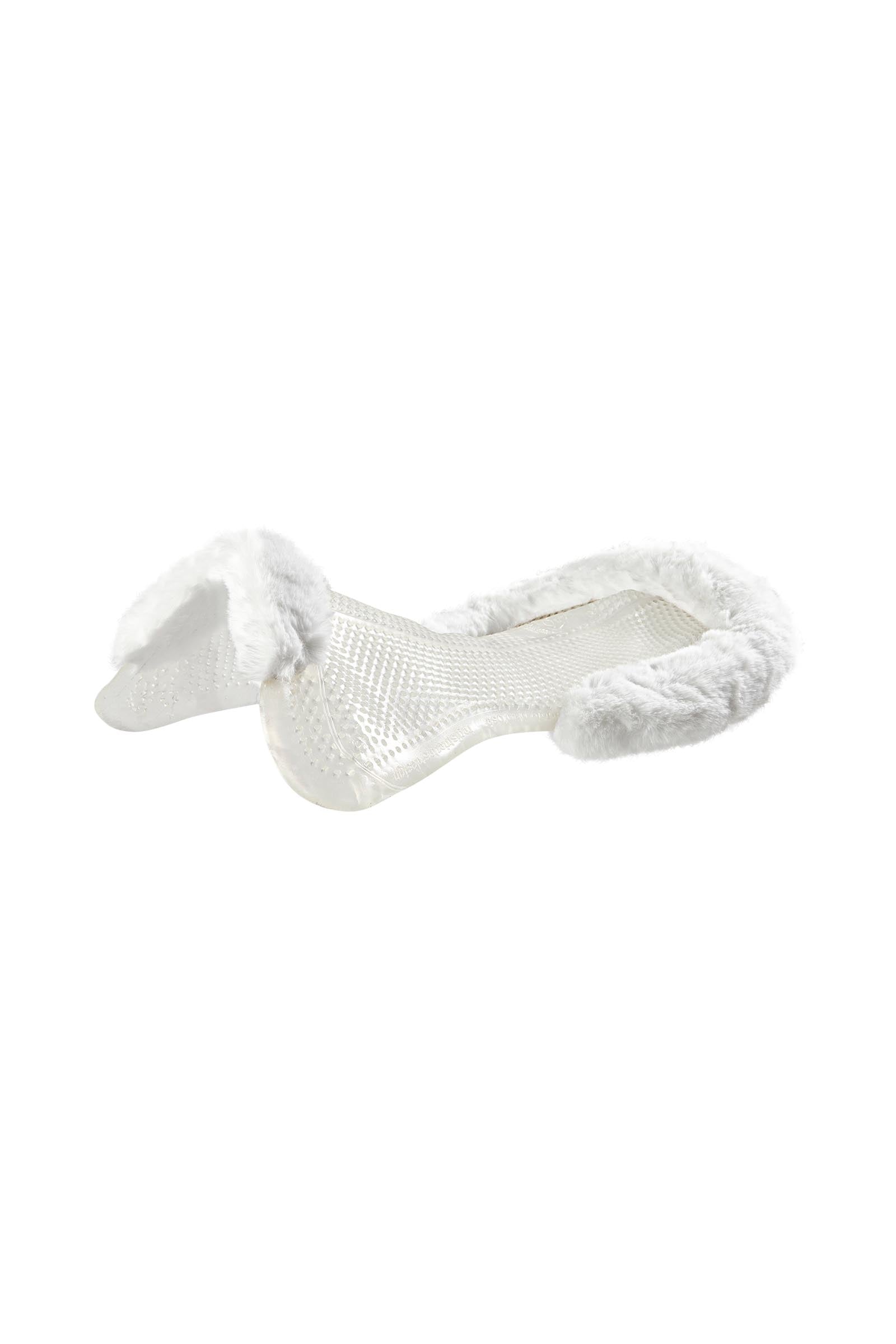 Acavallo skridsikker Classic gelpad med kunstigt lammeskind, flad Sadelunderlag