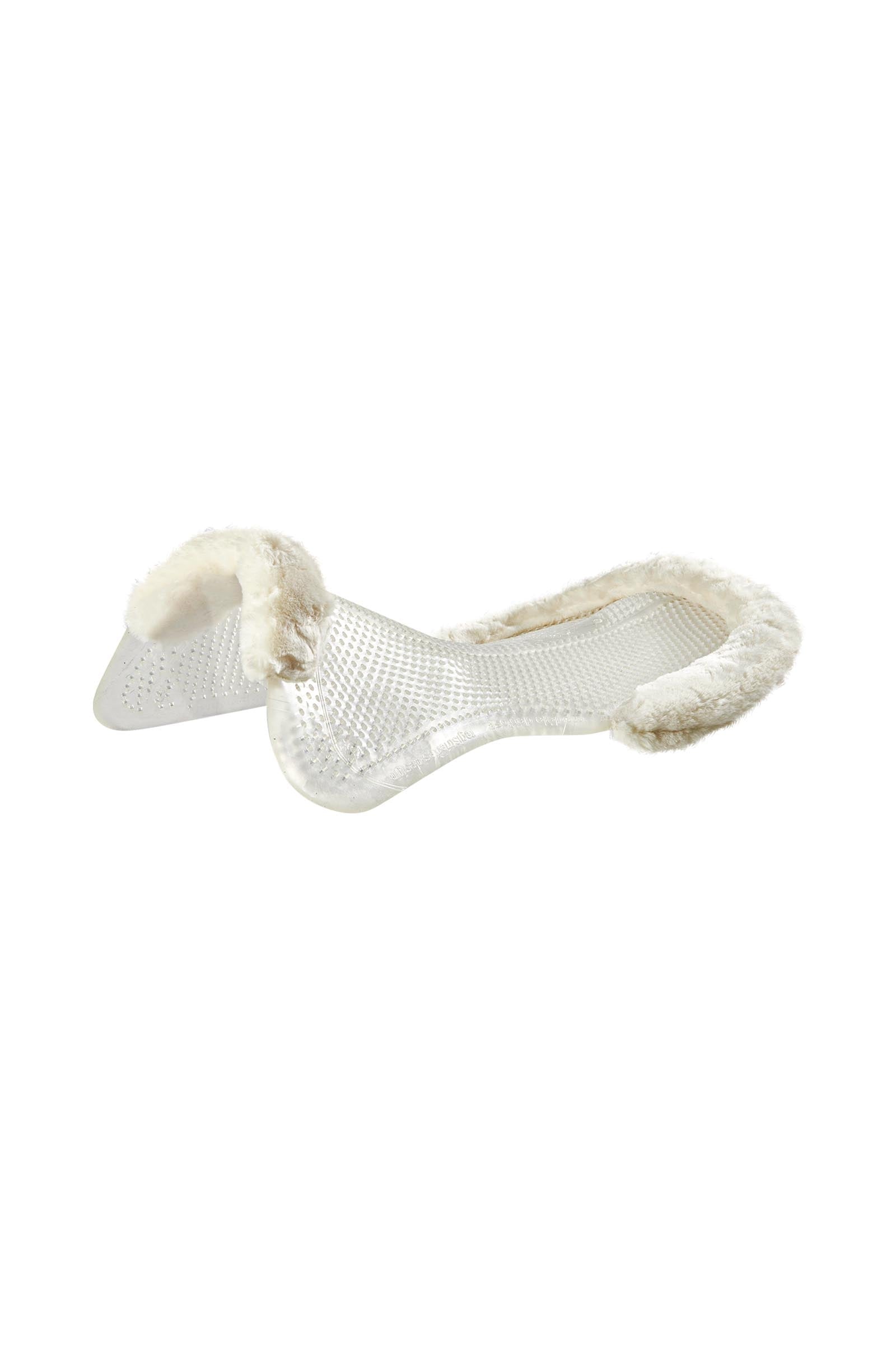 Acavallo skridsikker Classic gelpad med kunstigt lammeskind, flad Sadelunderlag