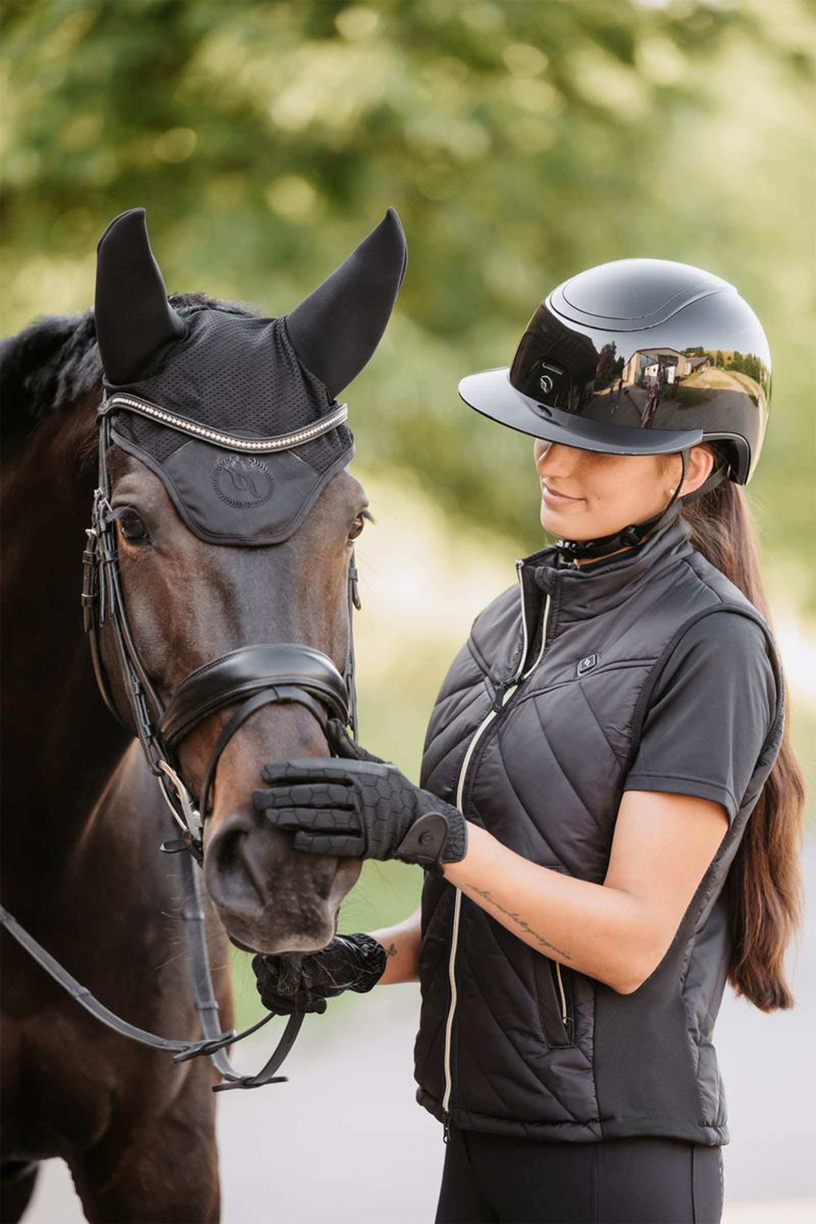 Back on Track Strixx Riding Helmet With Sun Visor Safety Equipment