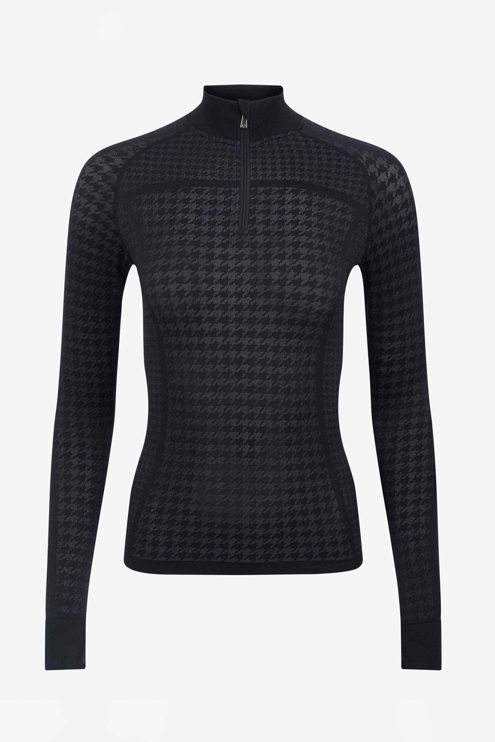 LeMieux Lemieux Aspen Houndstooth Top with Quarter Zip Ridetøj til dame
