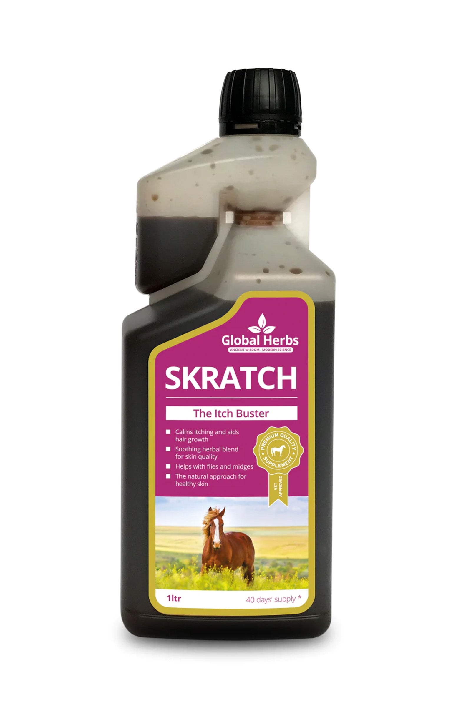 Global Herbs Skratch Syrup, 1 L. Horse Feed & Nutrition