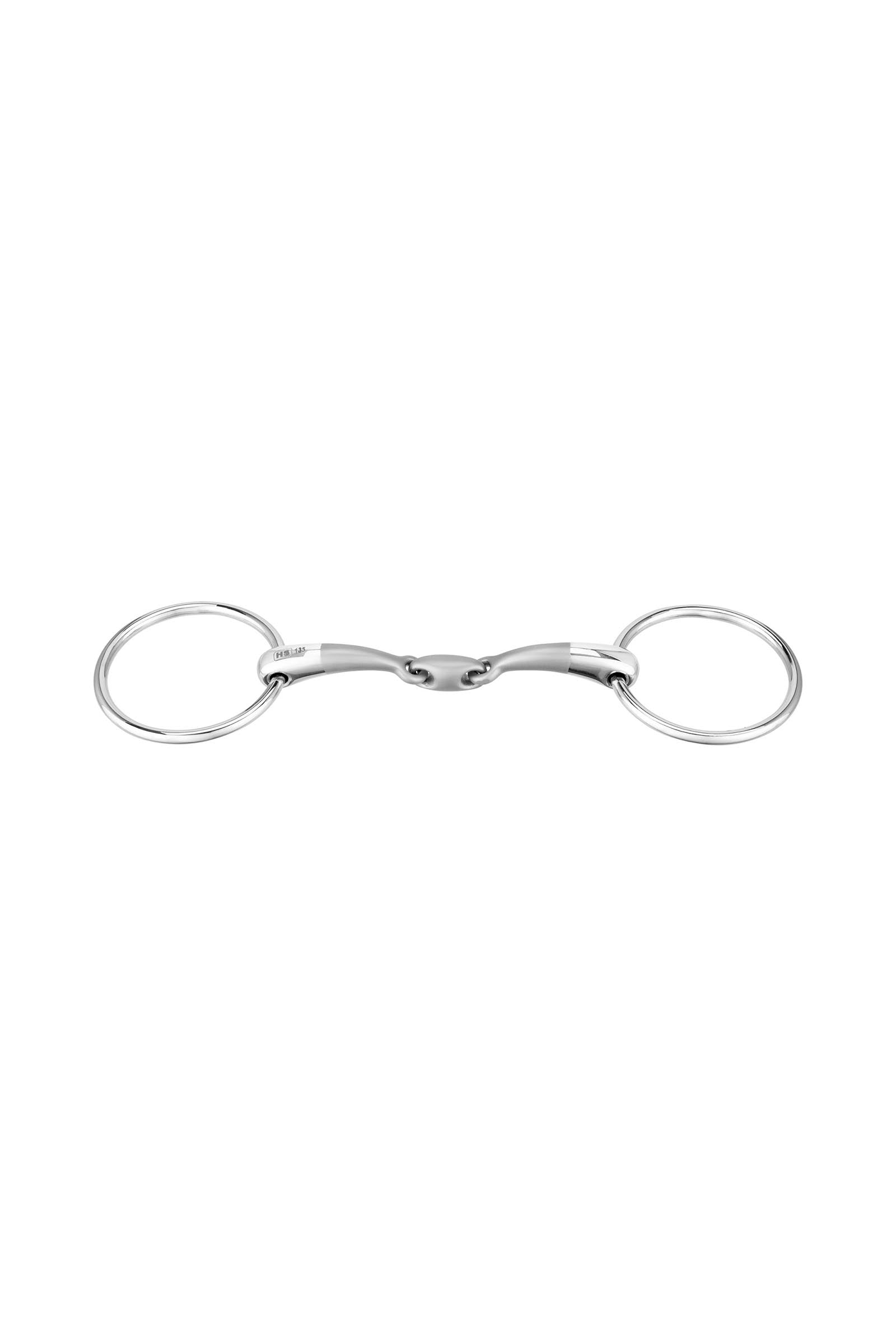 Sprenger Satinox Loose Ring Snaffle, Double Jt. 14mm, 70mm Ring, Stainless St. Horse Bits