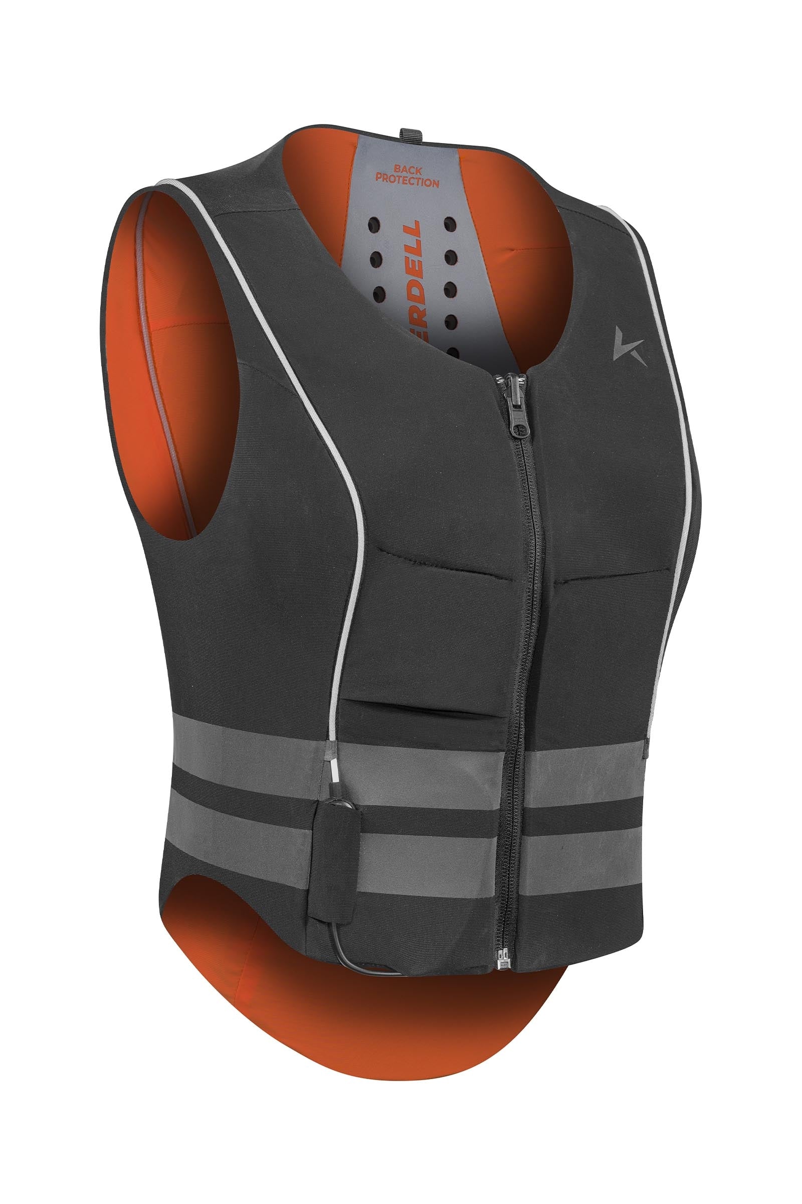 Komperdell FlexFit vendbar, højsynlig ballistisk vest med rygbeskytter Ridehjelme & Sikkerhedsveste