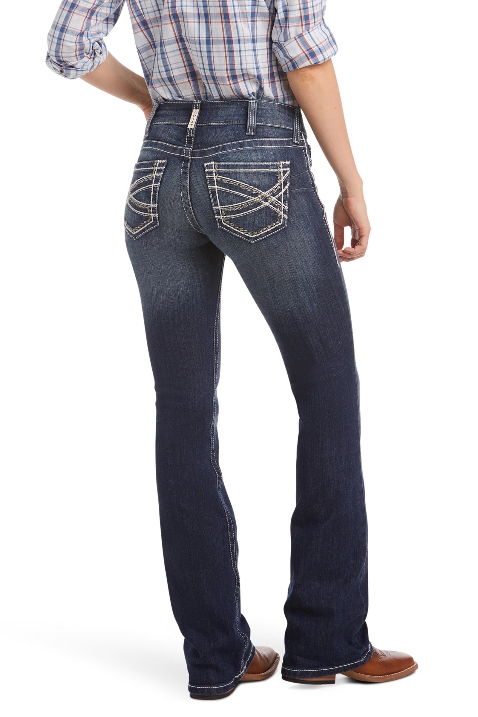 Ariat R.E.A.L. Mid Rise Stretch Entwined bootcut-jeans til damer Womens Breeches