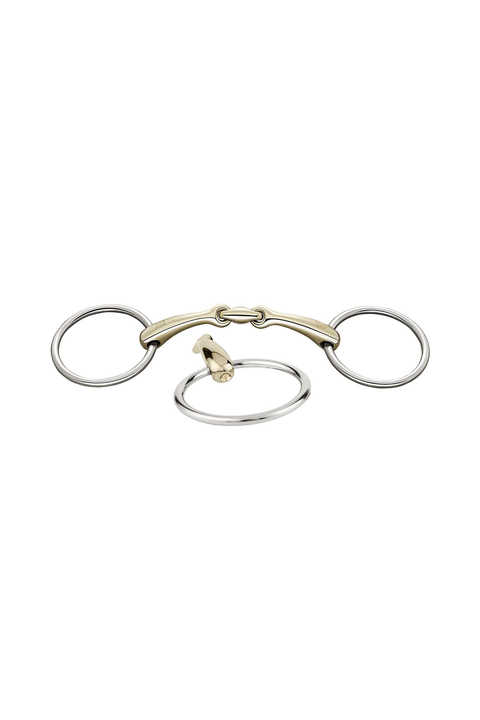 Sprenger Dynamic RS Loose Ring Snaffle Bit, Double Jt. 16mm, Sensogan, W. Crystal Horse Bits