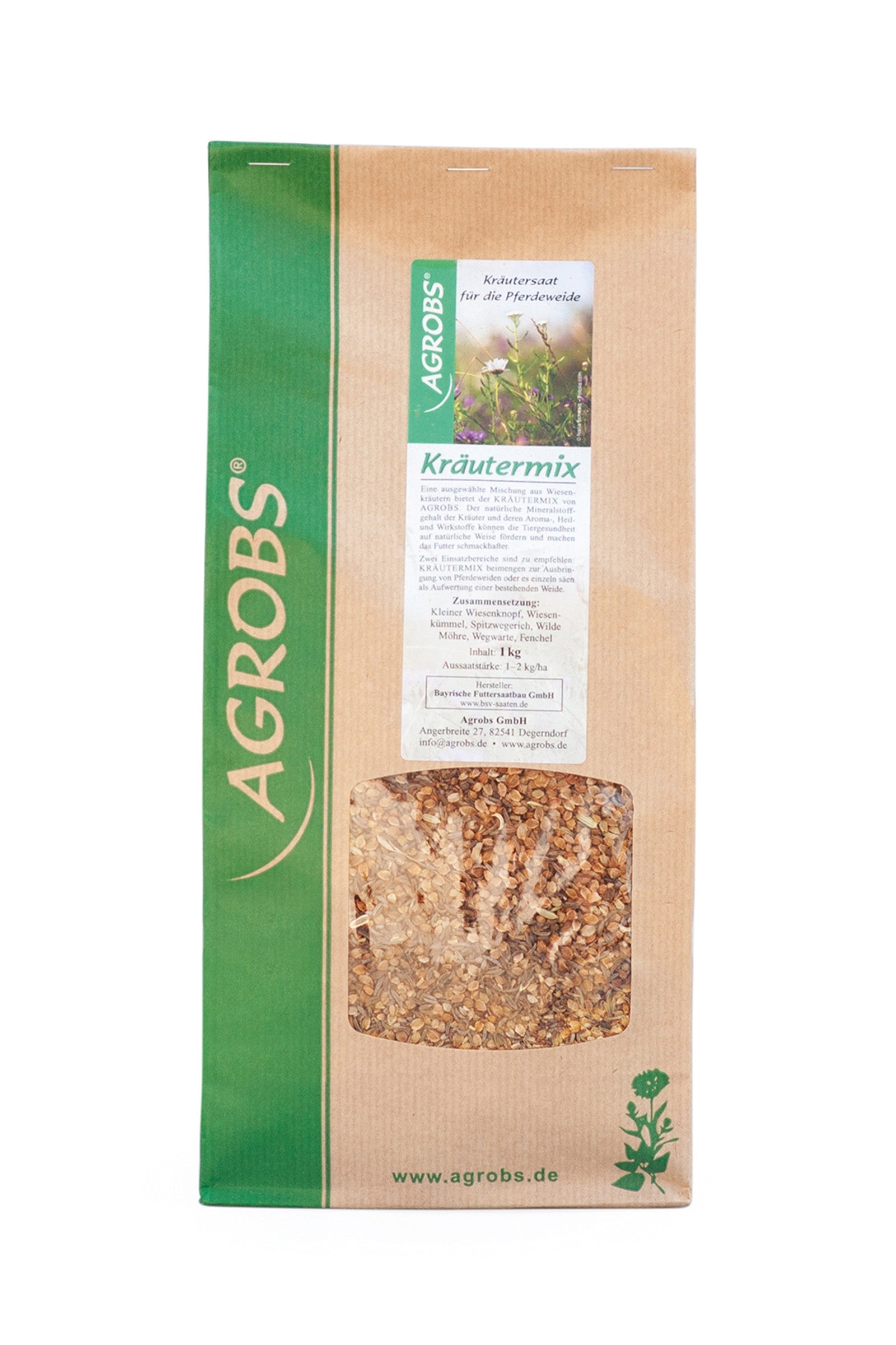 Agrobs Kräutermix Herb Seeds for Pasture 1 kg Horse Feed & Nutrition