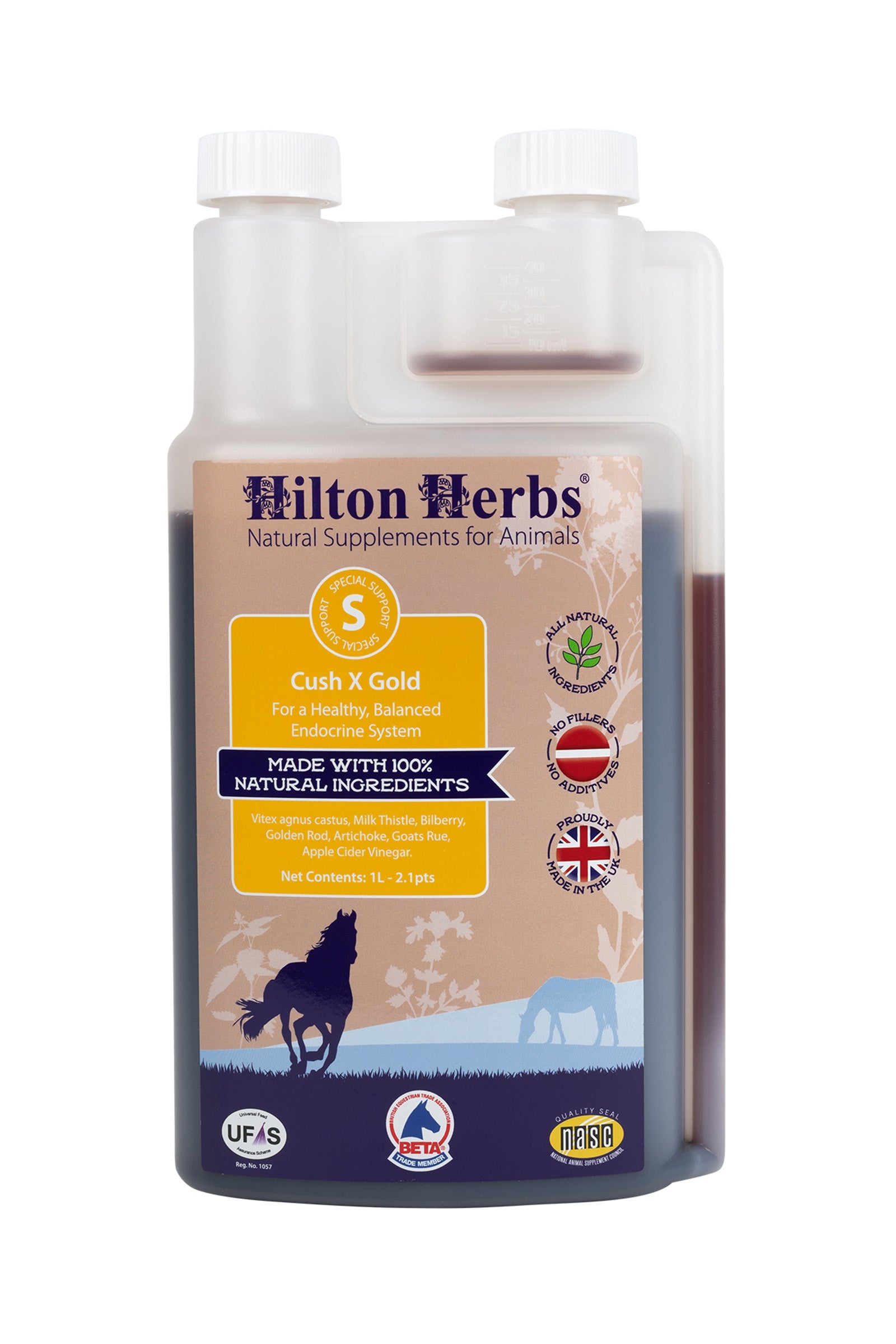Hilton Herbs Cush X Gold 1 liter Horse Feed & Nutrition