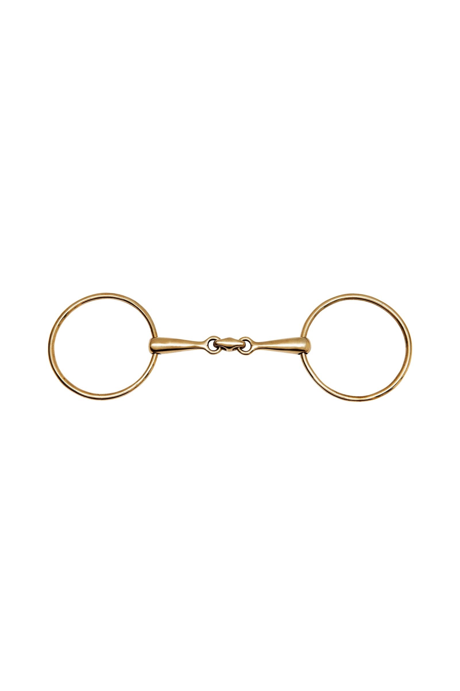 Feeling FEELING Thin Anatomical Large Rings Snaffle, German Silver Horse Bits