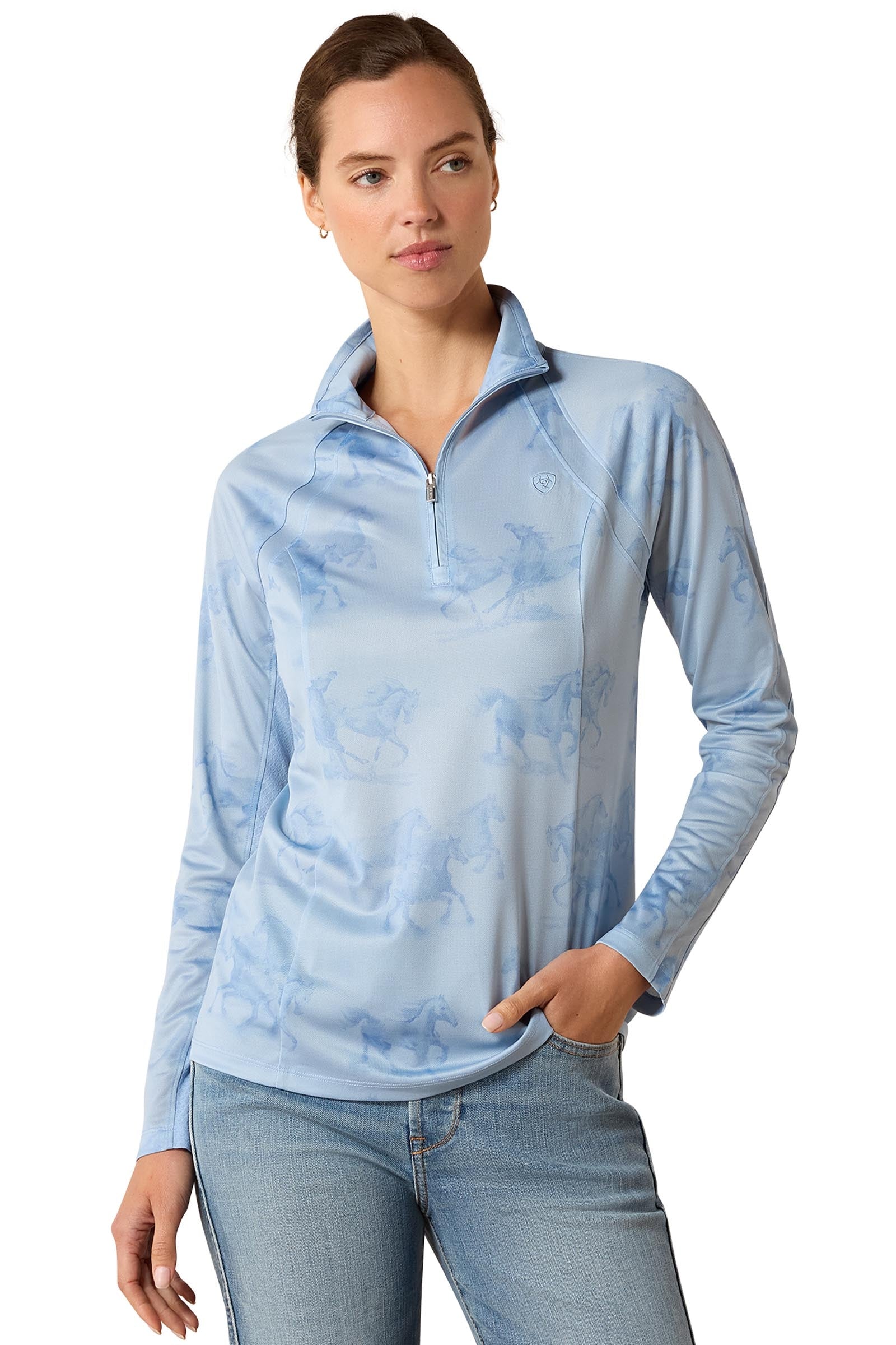 Ariat Women's Sunstopper 3.0 1/4 Zip Baselayer Women’s Riding Clothing